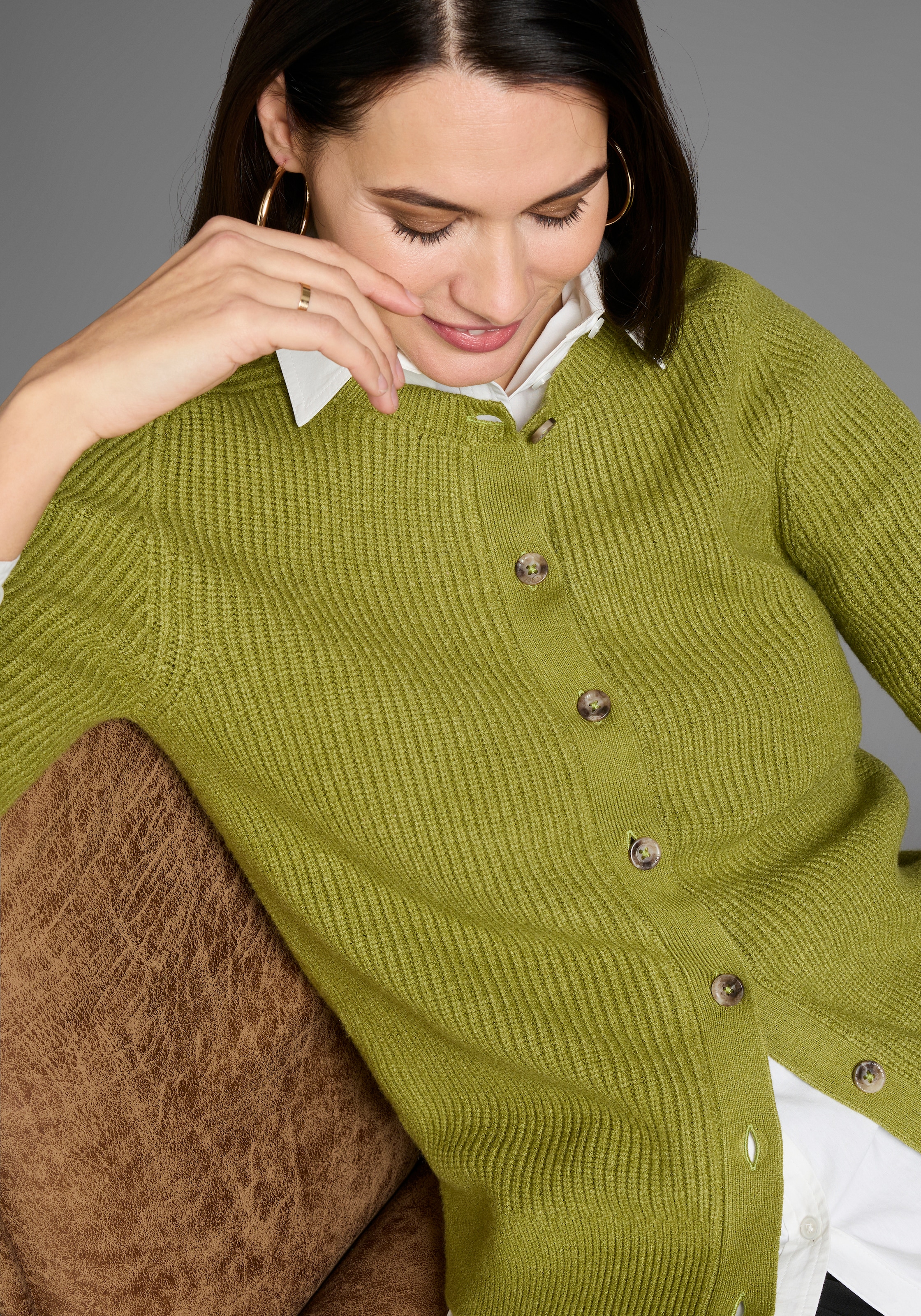 HECHTER PARIS Strickjacke, mit Knopfleiste