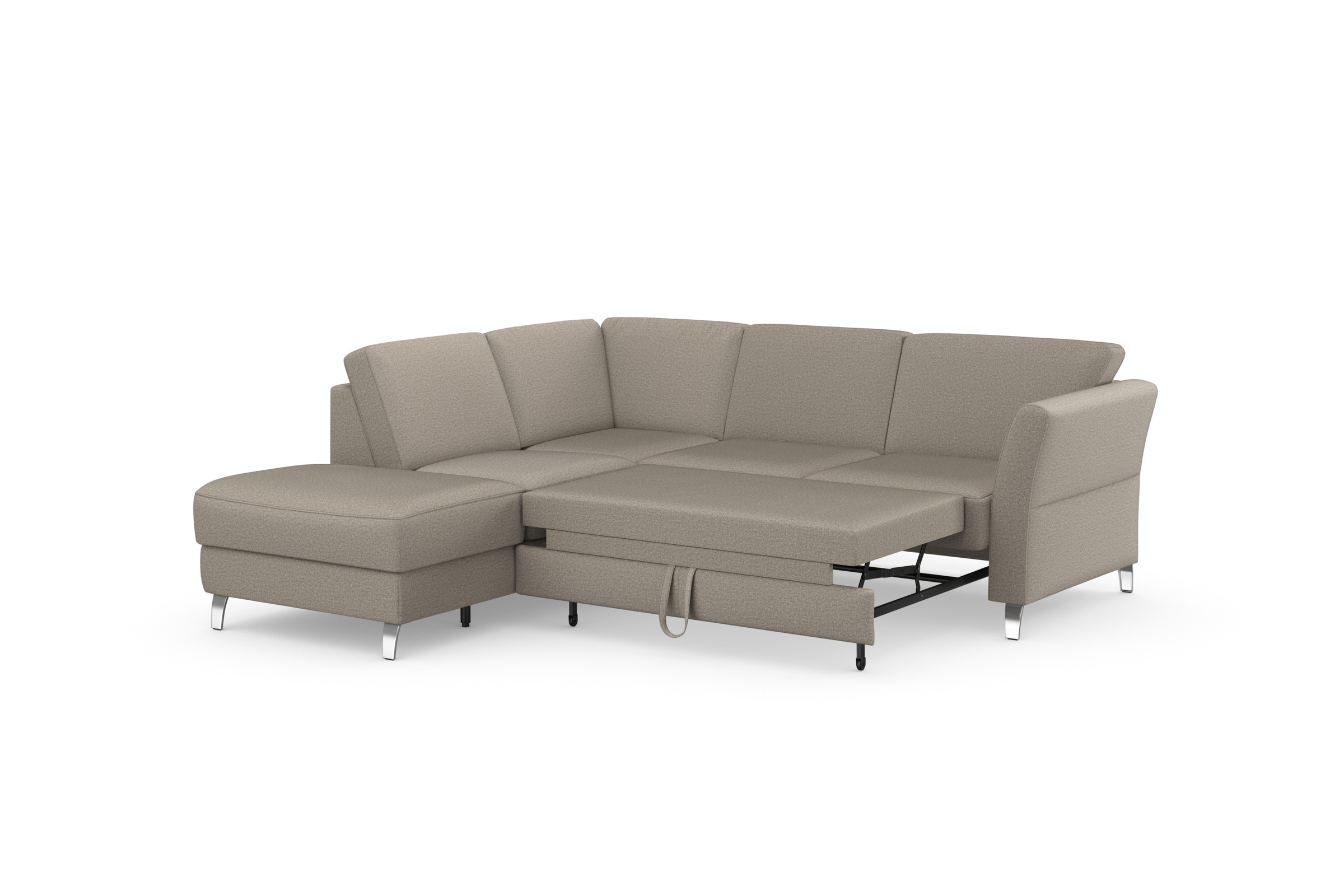 sit&more Ecksofa »Visby L-Form«, Wahlweise mit Bettfunktion und Stauraum, frei im Raum stellbar