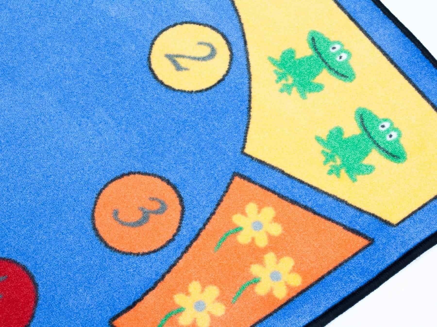 Primaflor-Ideen in Textil Kinderteppich »BILDER & ZAHLEN, Made in Belgium«, rechteckig, 5 mm Höhe, Spiel- und Lernteppich, Zahlenverständnis lernen, Kinderzimmer