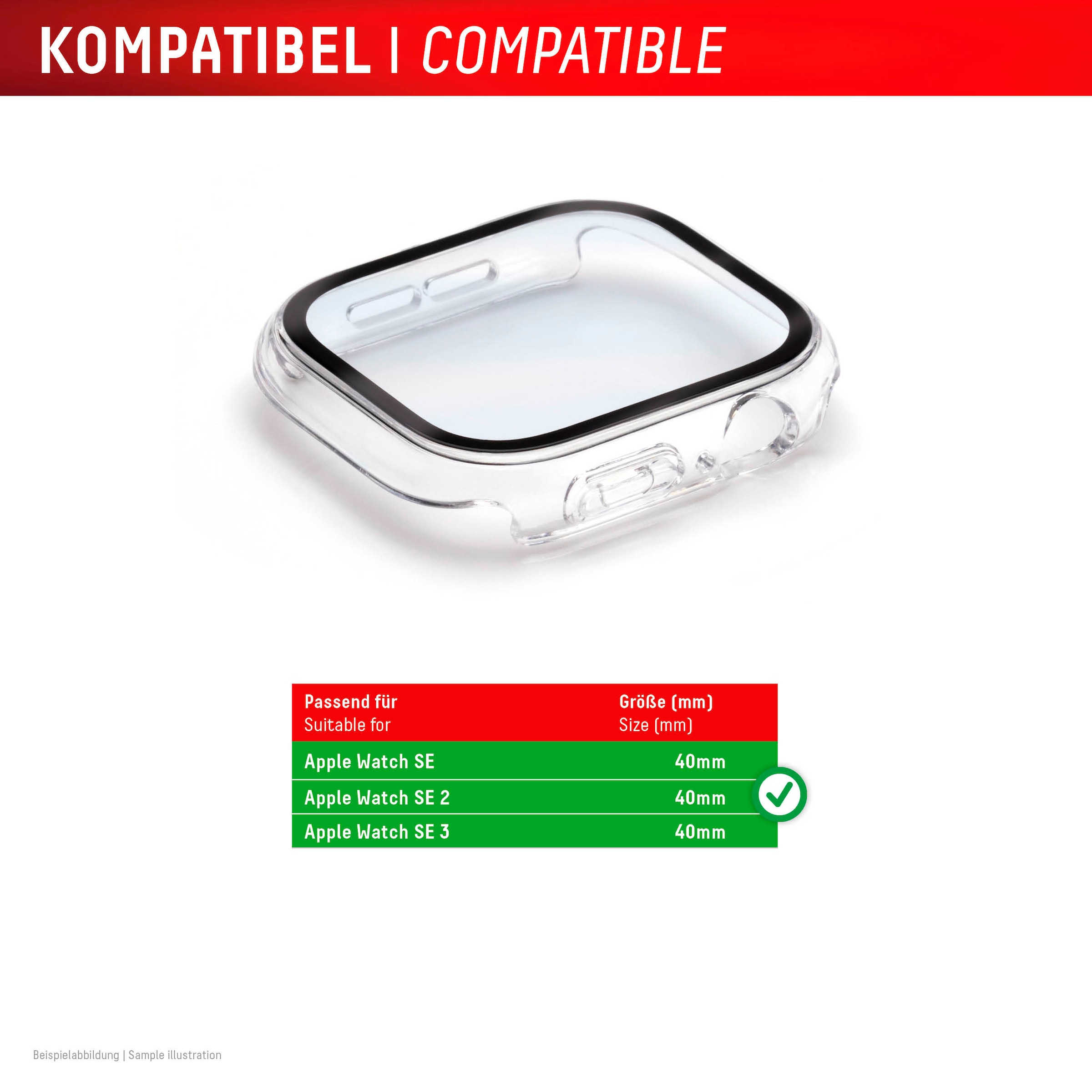 Displex Displayschutzglas »Smartwatch Glass All-In-One Protector Full Body« für Apple Watch SE 40 mm;Apple Watch SE 2 40 mm;Apple Watch SE 3 40 mm Displayschutzfolie, Schutzfolie, Bildschirmschutz, kratz- & stoßfest