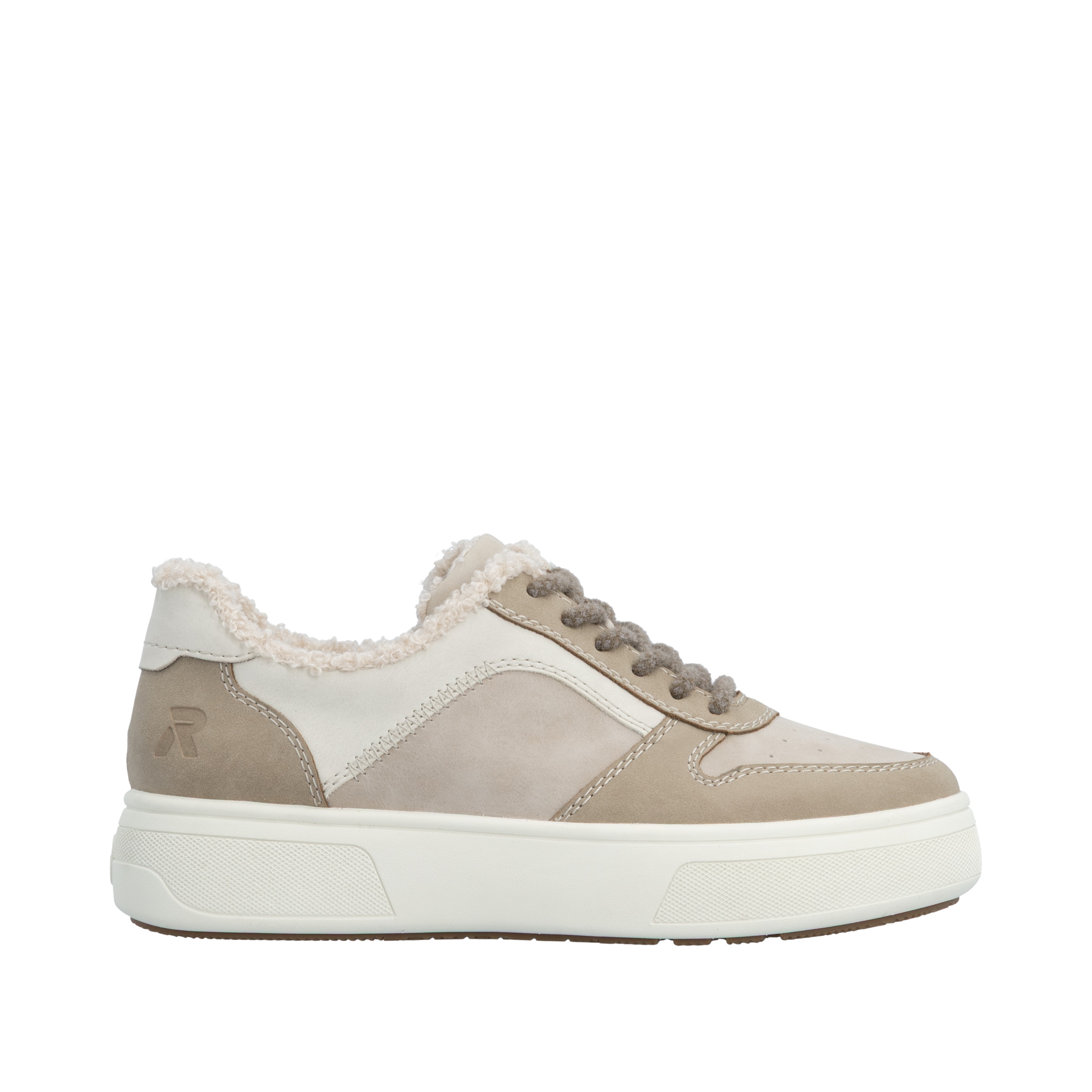 Rieker Plateausneaker  Retro-Sneaker, Schnürschuh, Halbschuh mit Teddyfutter