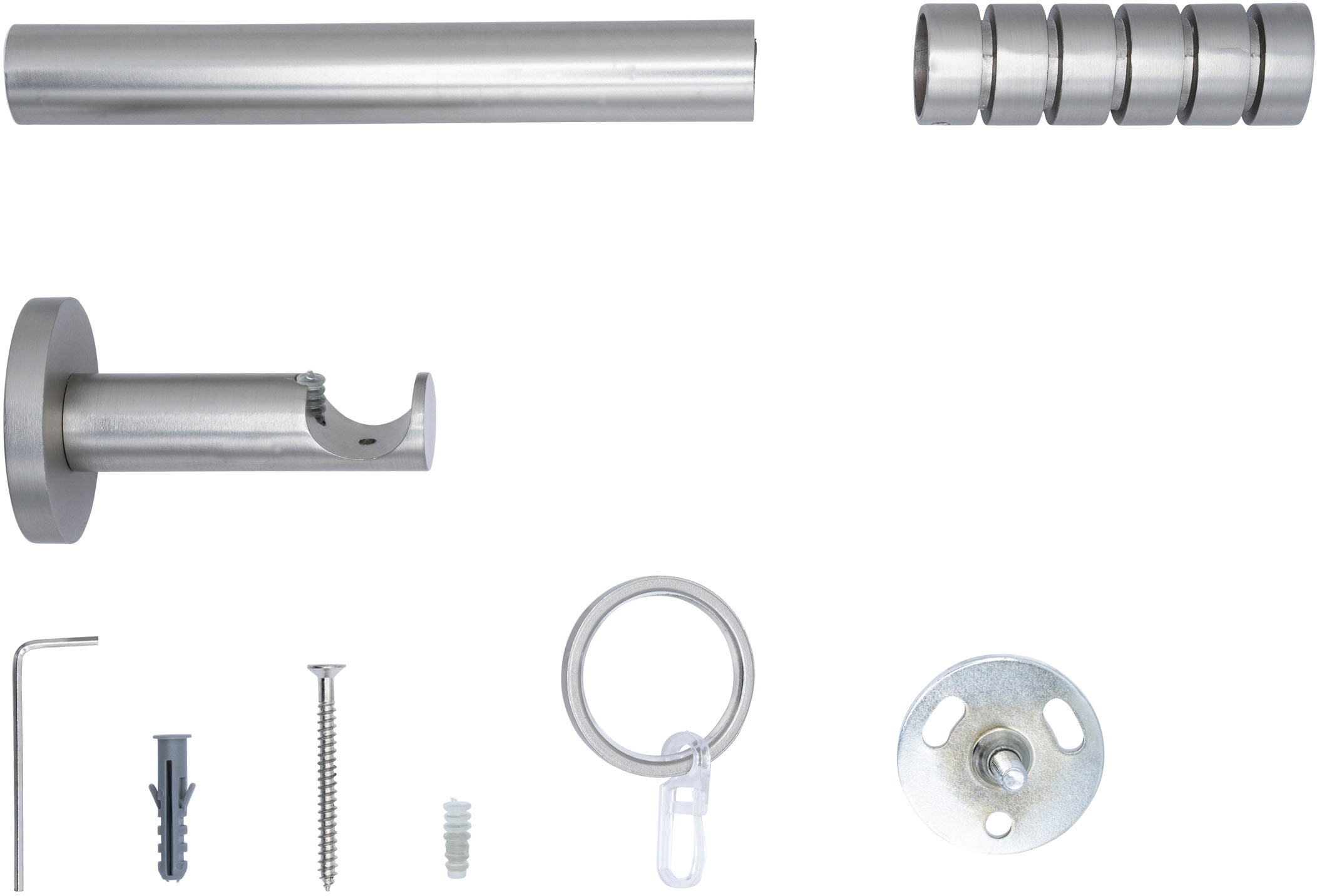mydeco Gardinenstange »20mm Rillcube Wandträger 6,5 cm«, 1 läufig-läufig, Fixmaß