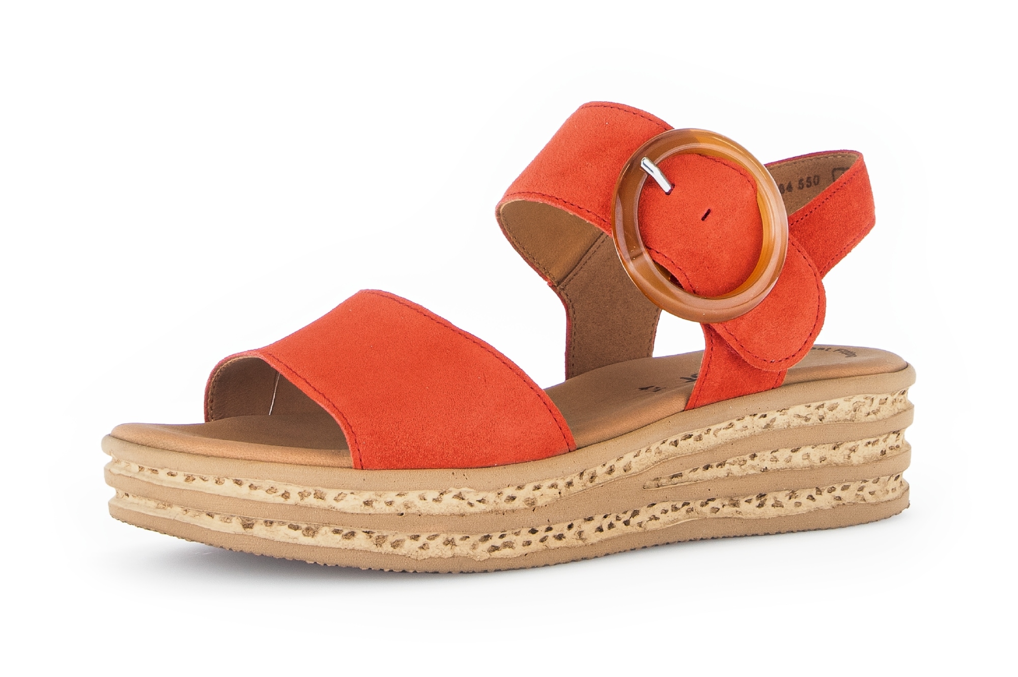 Gabor Keilsandalette  , Riemchensandale, Sommerschuh mit modischer Zierschnalle