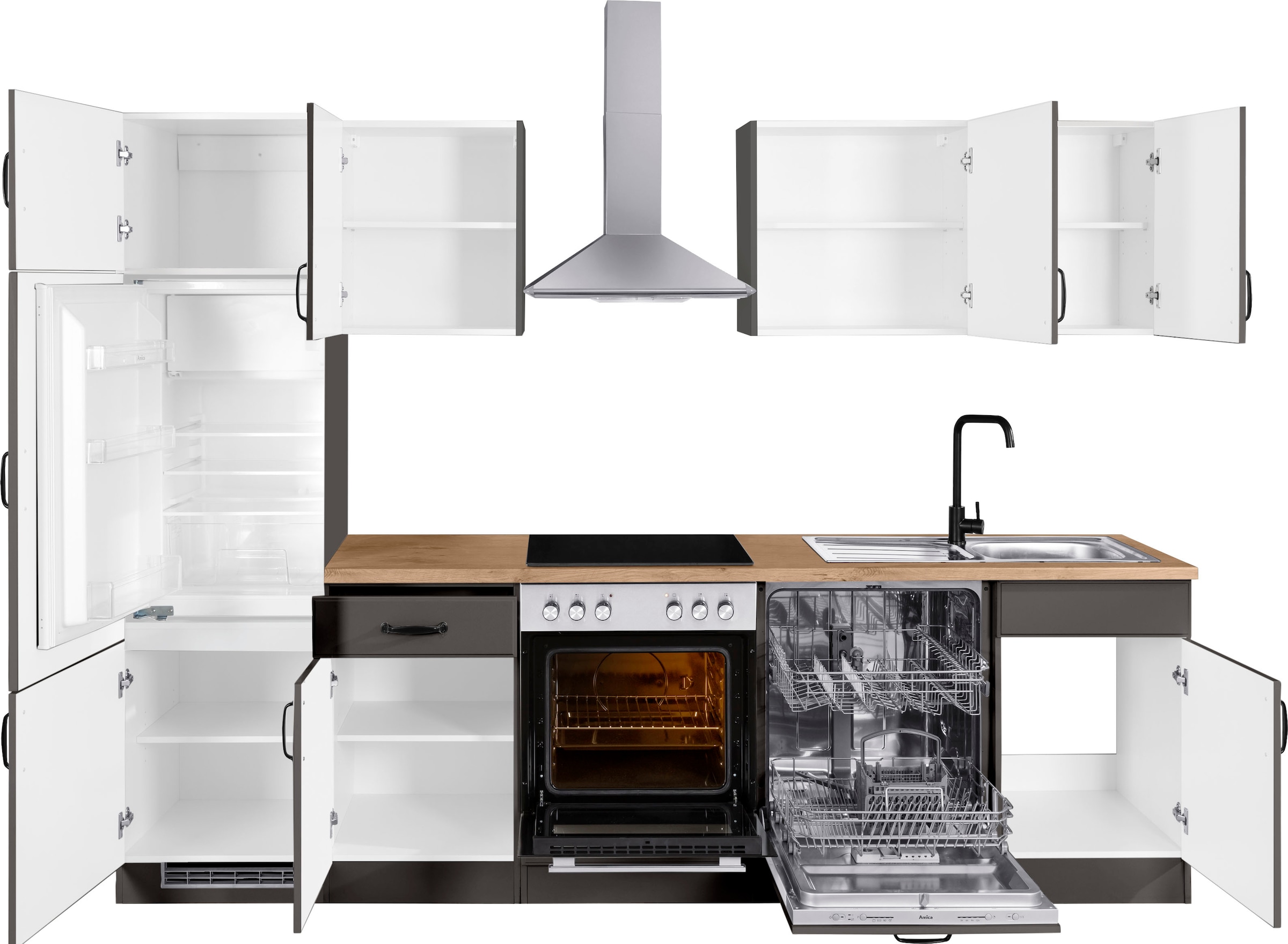 wiho Küchen Küchenzeile ohne Breite OTTO bestellen Shop cm im Online »Erla«, 280 E-Geräte