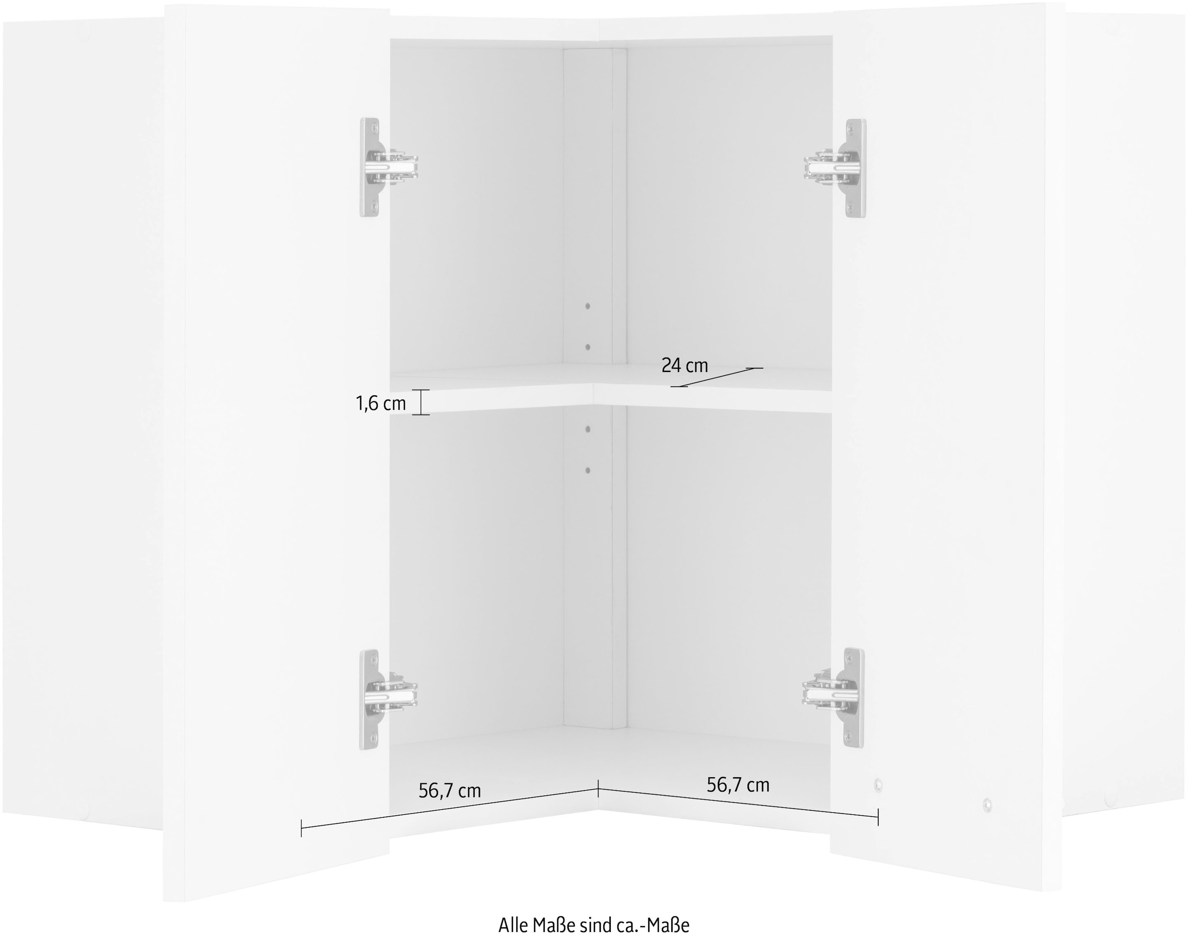 wiho Küchen Eckhängeschrank »Unna«, 60 cm breit