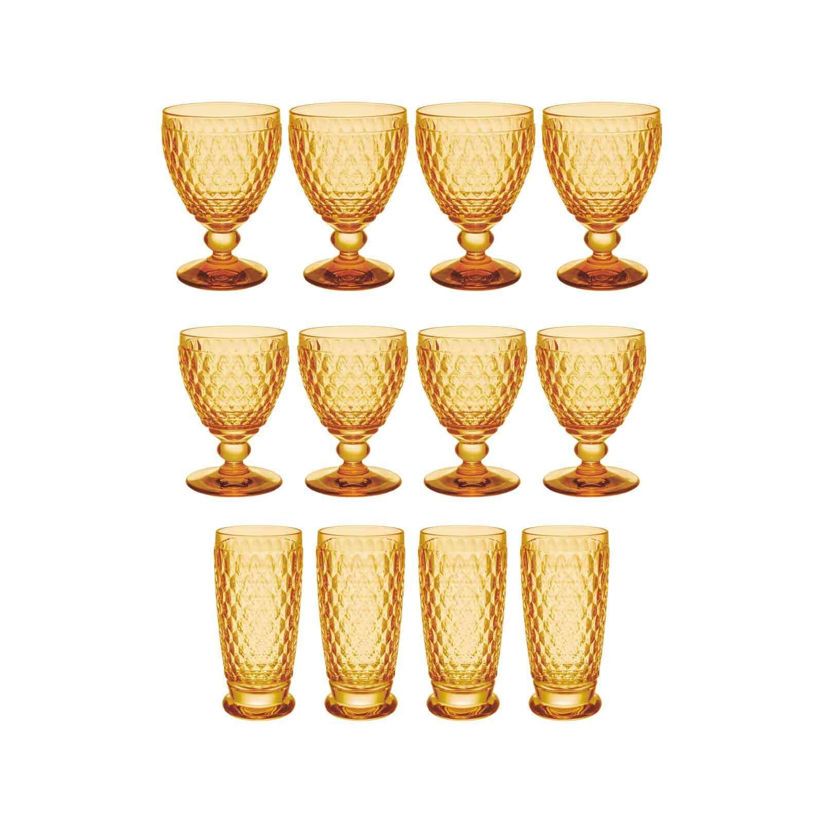 Villeroy & Boch Gläser-Set »Wein- & Longdrinkgläser Boston Coloured 12er Set« Spülmaschinenfest