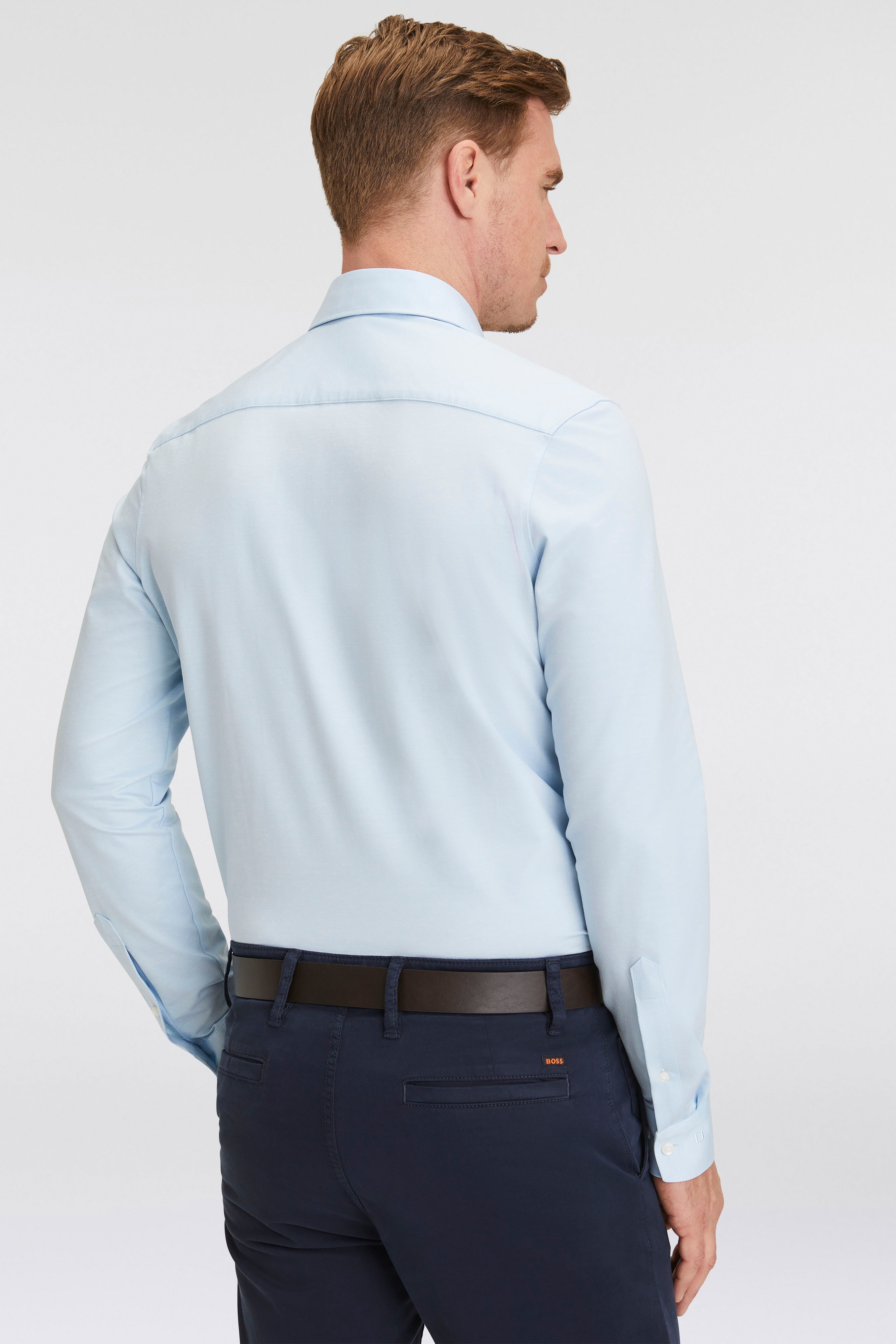 OLYMP Businesshemd »Luxor 24/Seven Modern Fit«, mit Dobby-Webmuster mit Farbakzentuierung