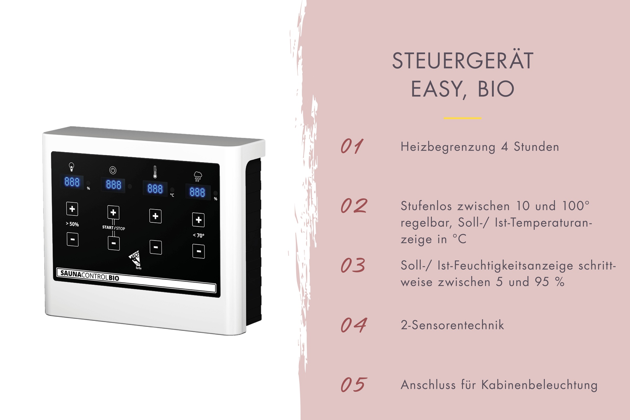 Karibu Sauna »Soraja« Set,  9-kW-Bio-Ofen mit externer Steuerung