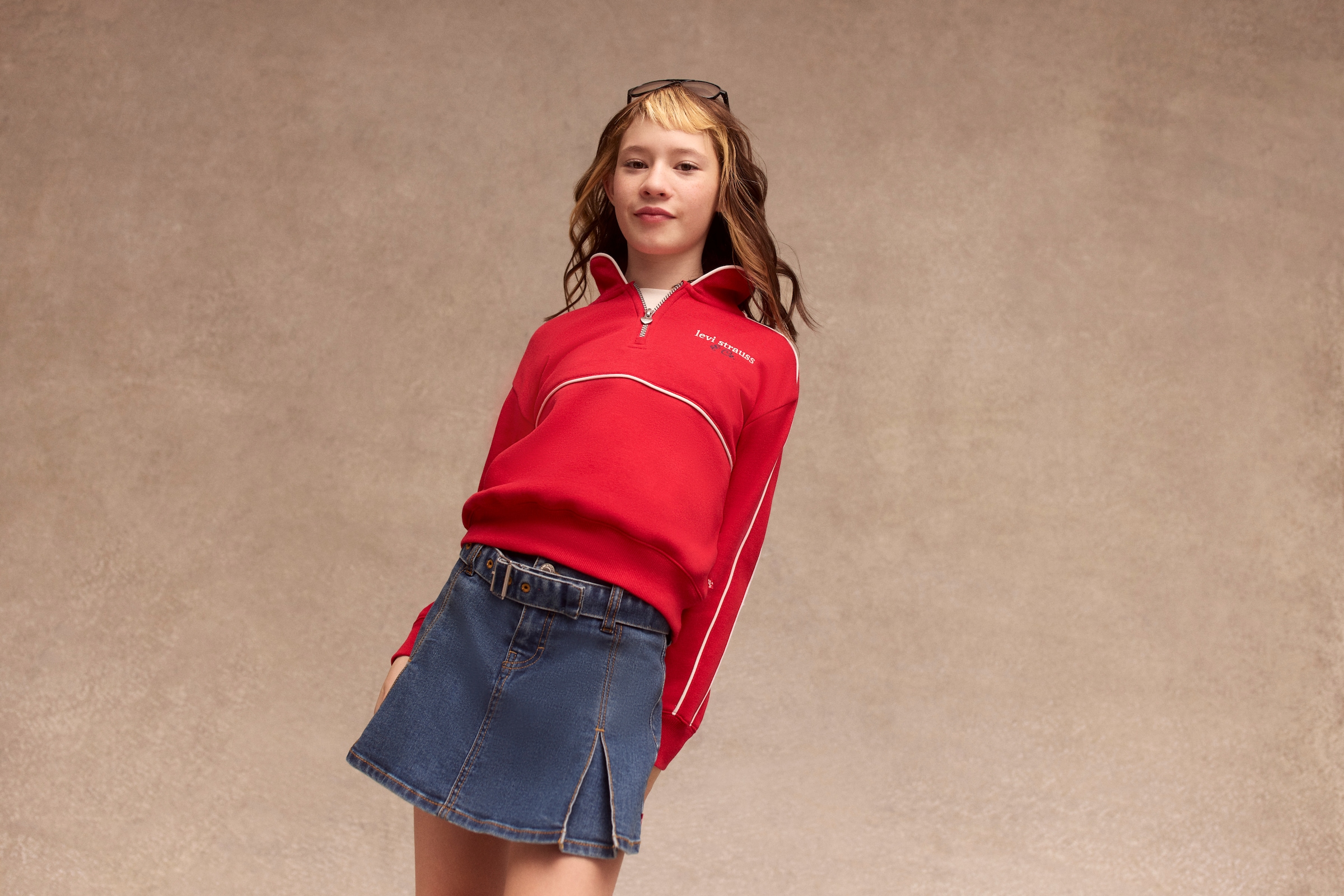 Levi's® Kids Jeansrock »LVG PLEATED SKORT W BELT« Denim-Rock-Shorts mit Jeans-Gürtel - für Girls