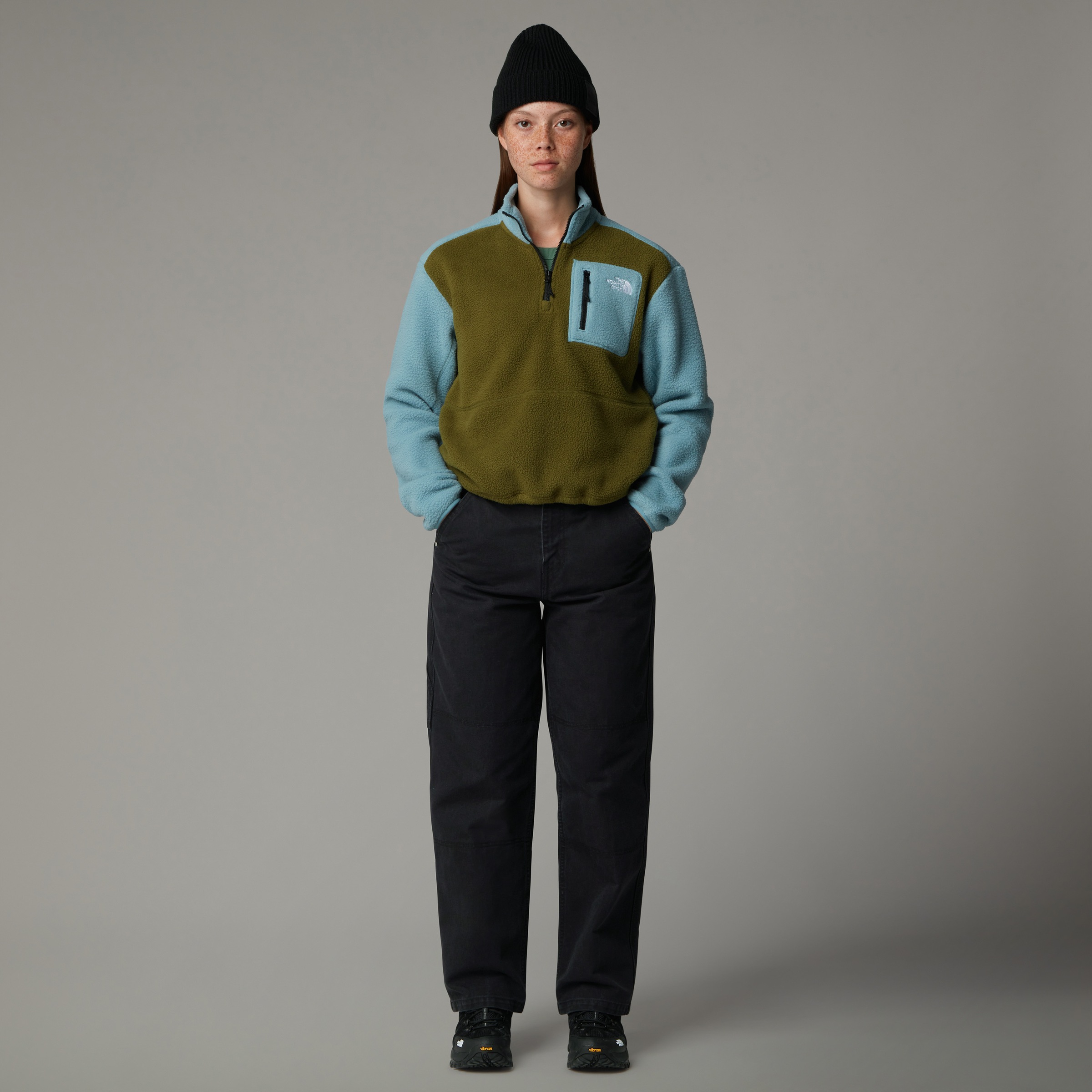 The North Face Strickfleece-Pullover »Yumiori Fleecejacke mit 1/4-langem RV für Damen«, (1 tlg.)