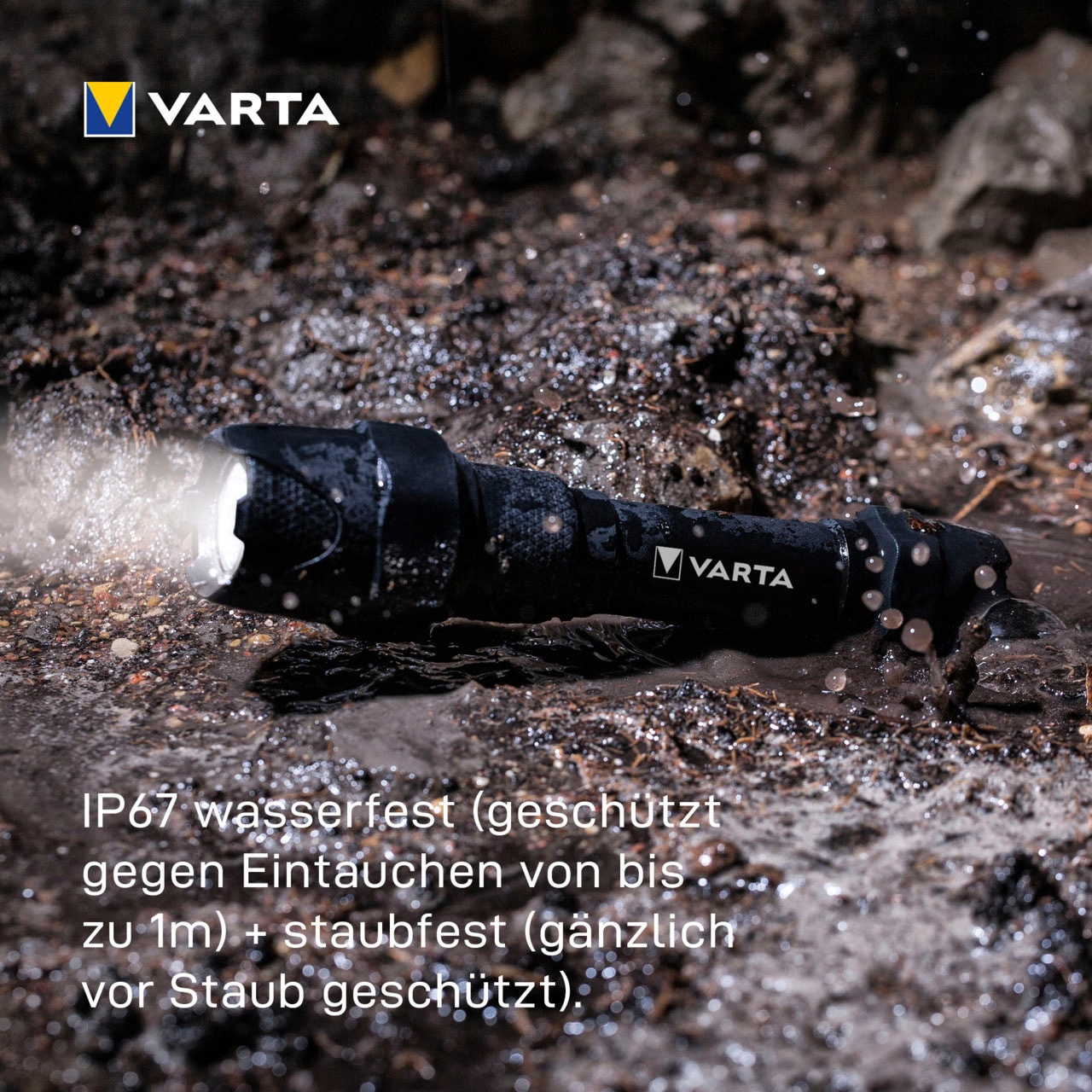 VARTA Taschenlampe »Indestructible F30 Pro 6 Watt LED«, wasser- und staubdicht, stoßabsorbierend, eloxiertes Aluminium Gehäuse