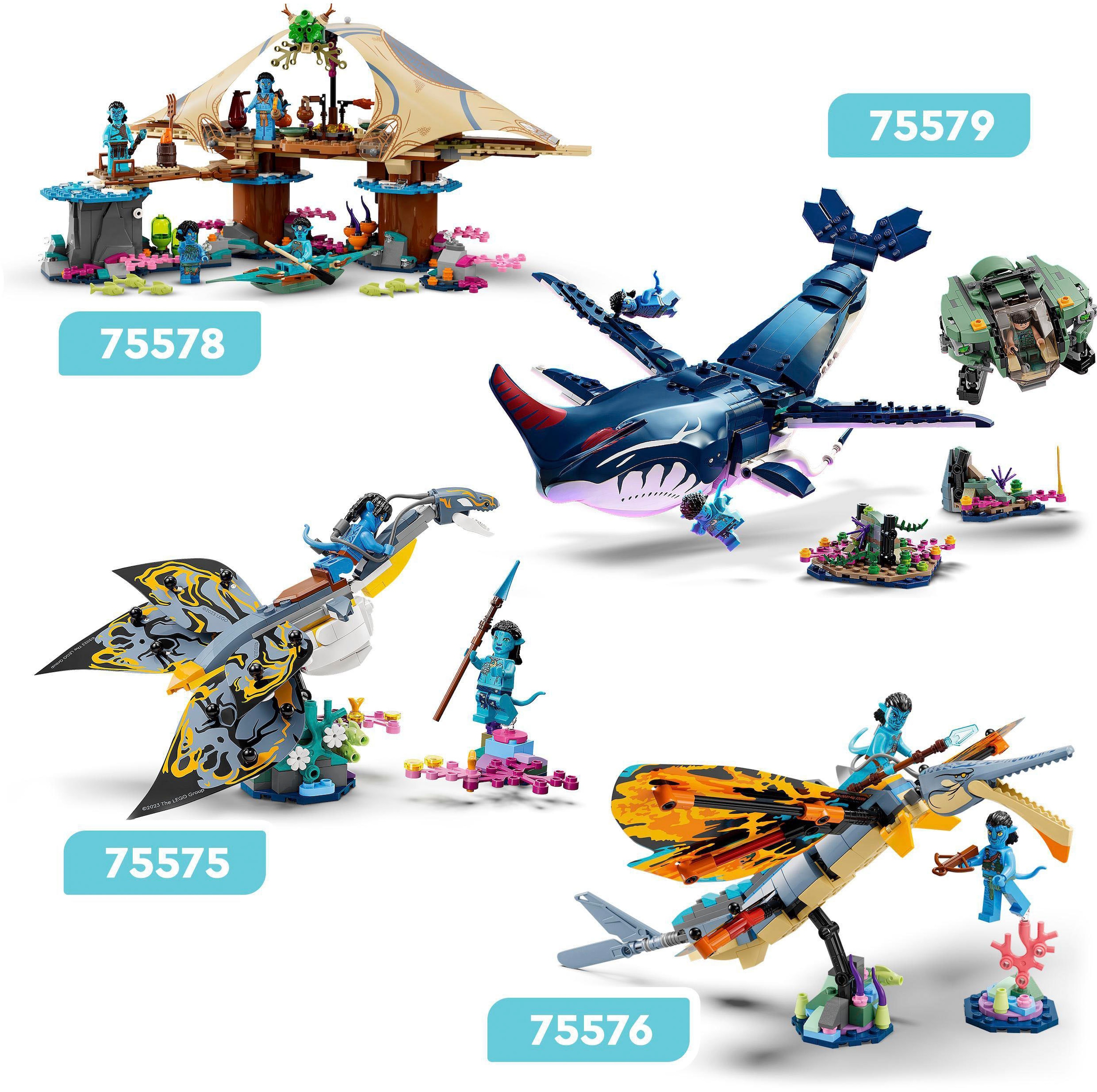 LEGO® Konstruktionsspielsteine »Payakan der Tulkun und Krabbenanzug (75579), LEGO® Avatar«, (761 St.), Made in Europe