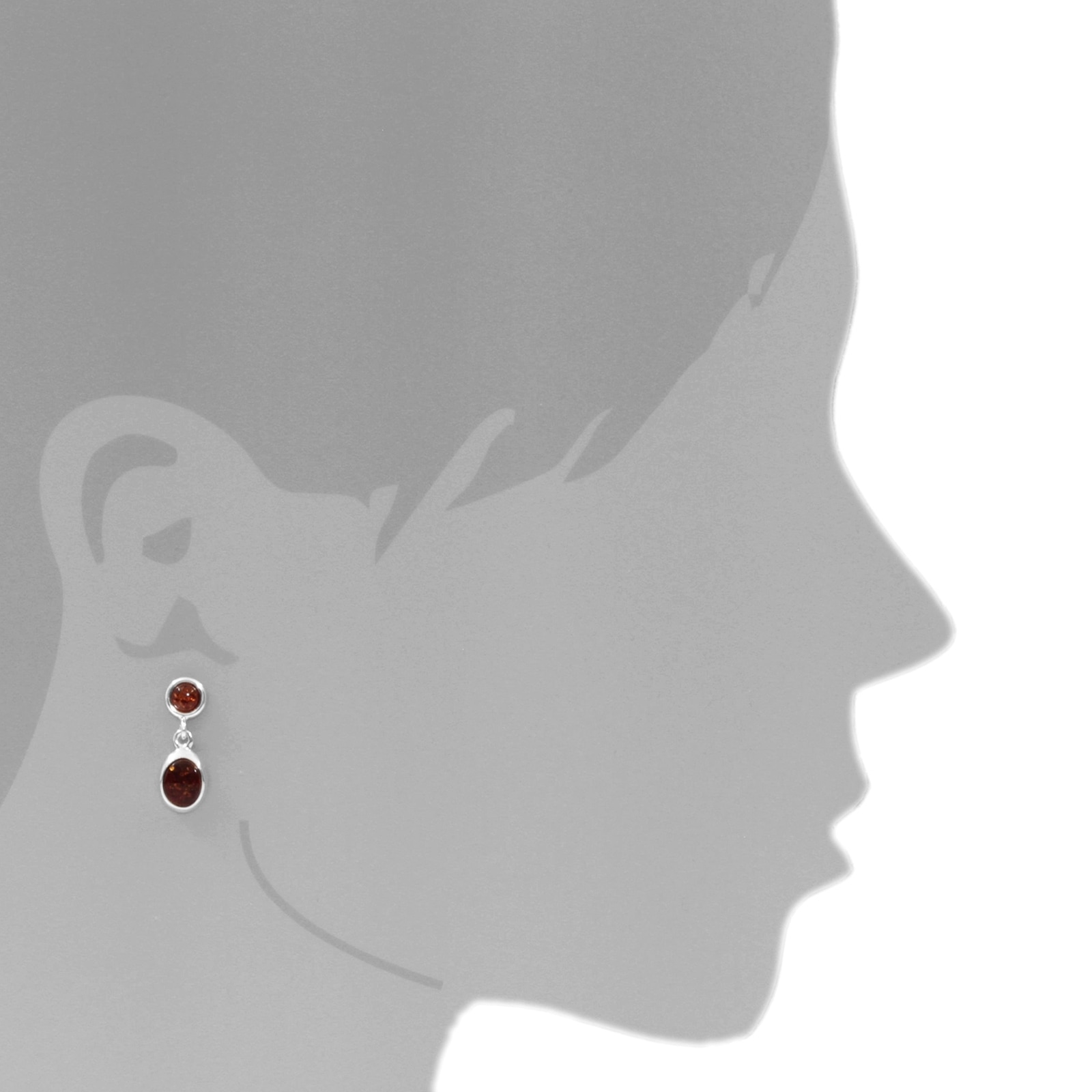 OSTSEE-SCHMUCK Paar Ohrhänger »- Tarja - Silber 925/000 - Bernstein«