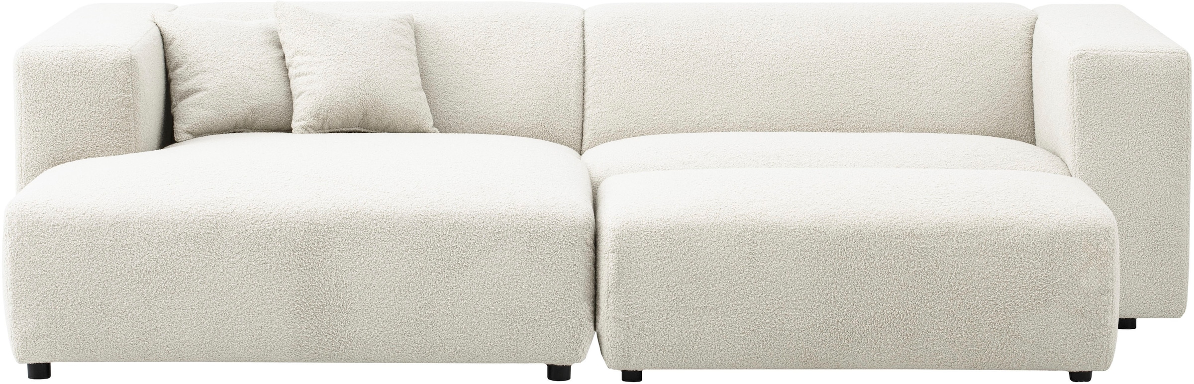 Home affaire Polsterecke »BAKELS, Ecksofa-Set mit Hocker, L-Form mit Schlaffunktion« Ecksofa-Set (incl. Hocker) im trendigen Megacord