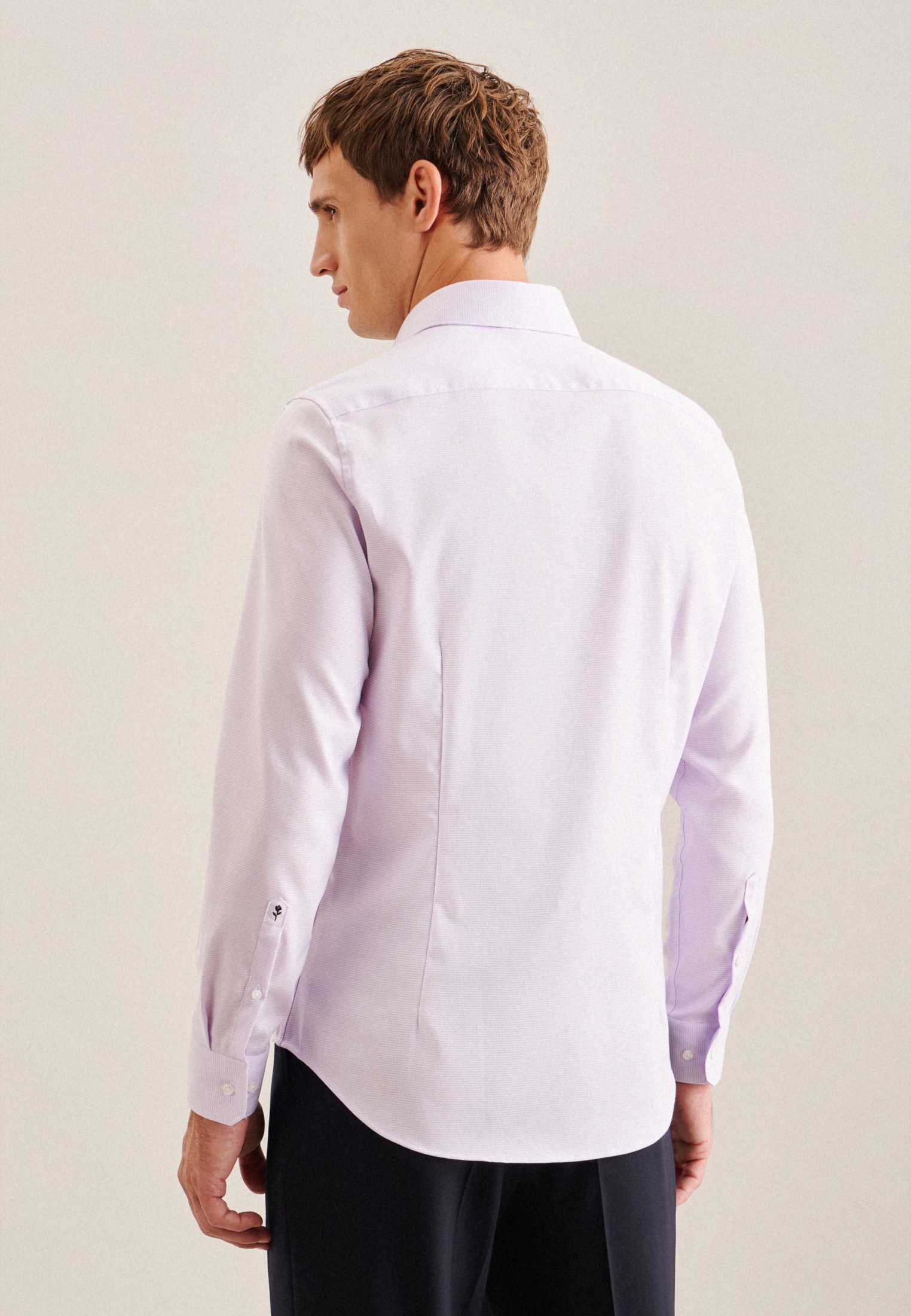 seidensticker Businesshemd »Schwarze Rose« Shaped 1/1 Kentkragen Struktur