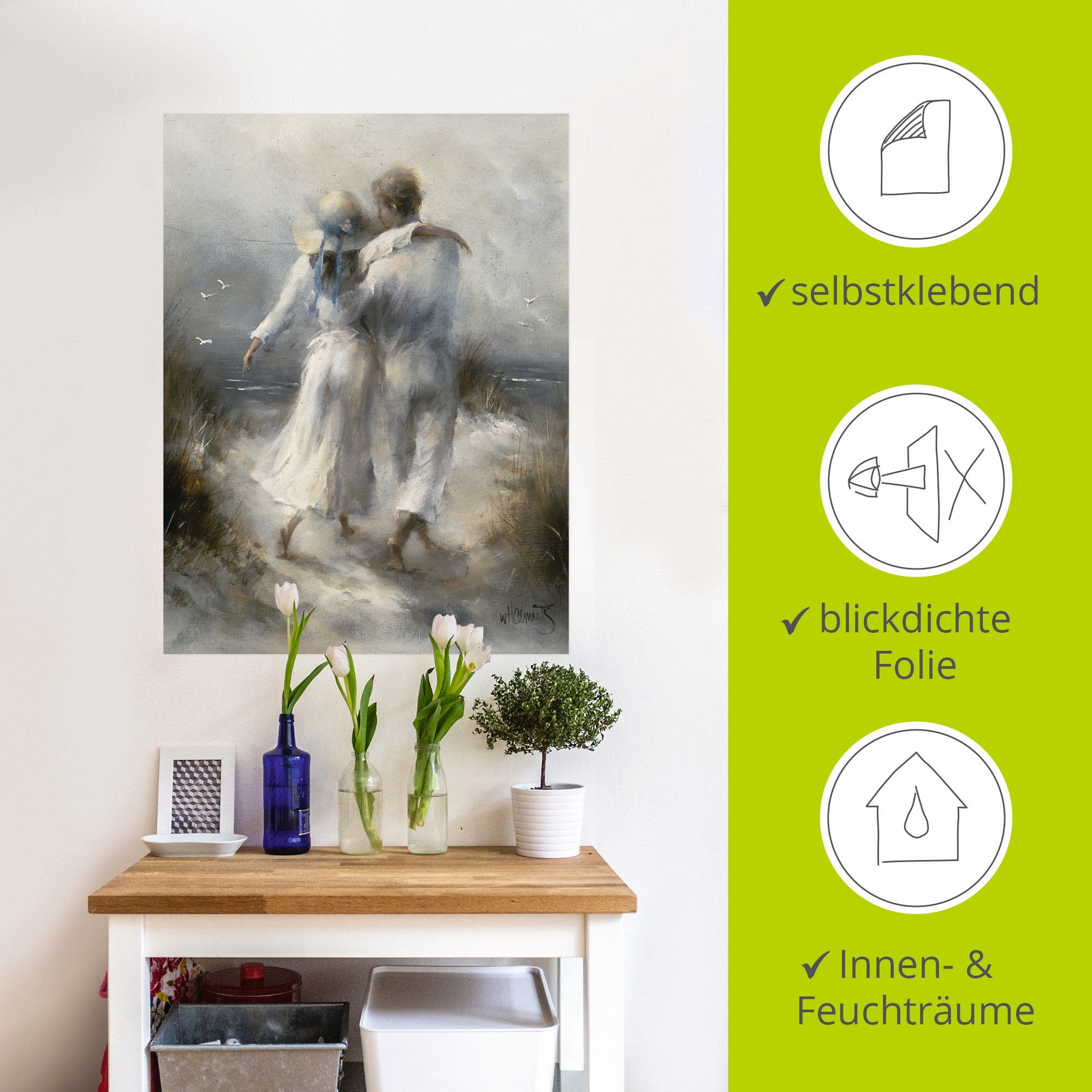 Artland Wandbild »Romantik«, Paar, (1 St.), als Leinwandbild, Poster, Wandaufkleber in verschied. Größen
