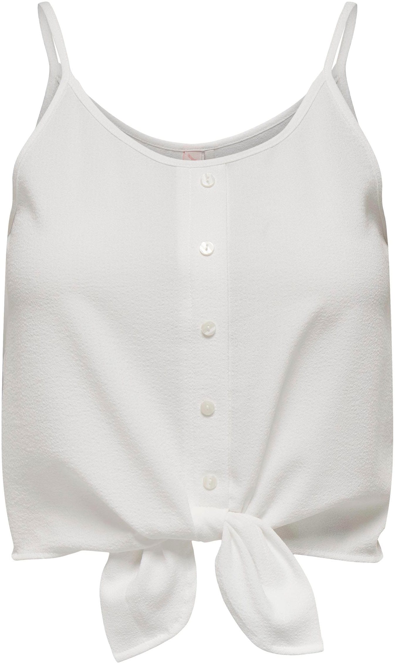 ONLY Trägertop »ONLLECEY SL KNOT SINGLET NOOS WVN« Materialmix, regular fit