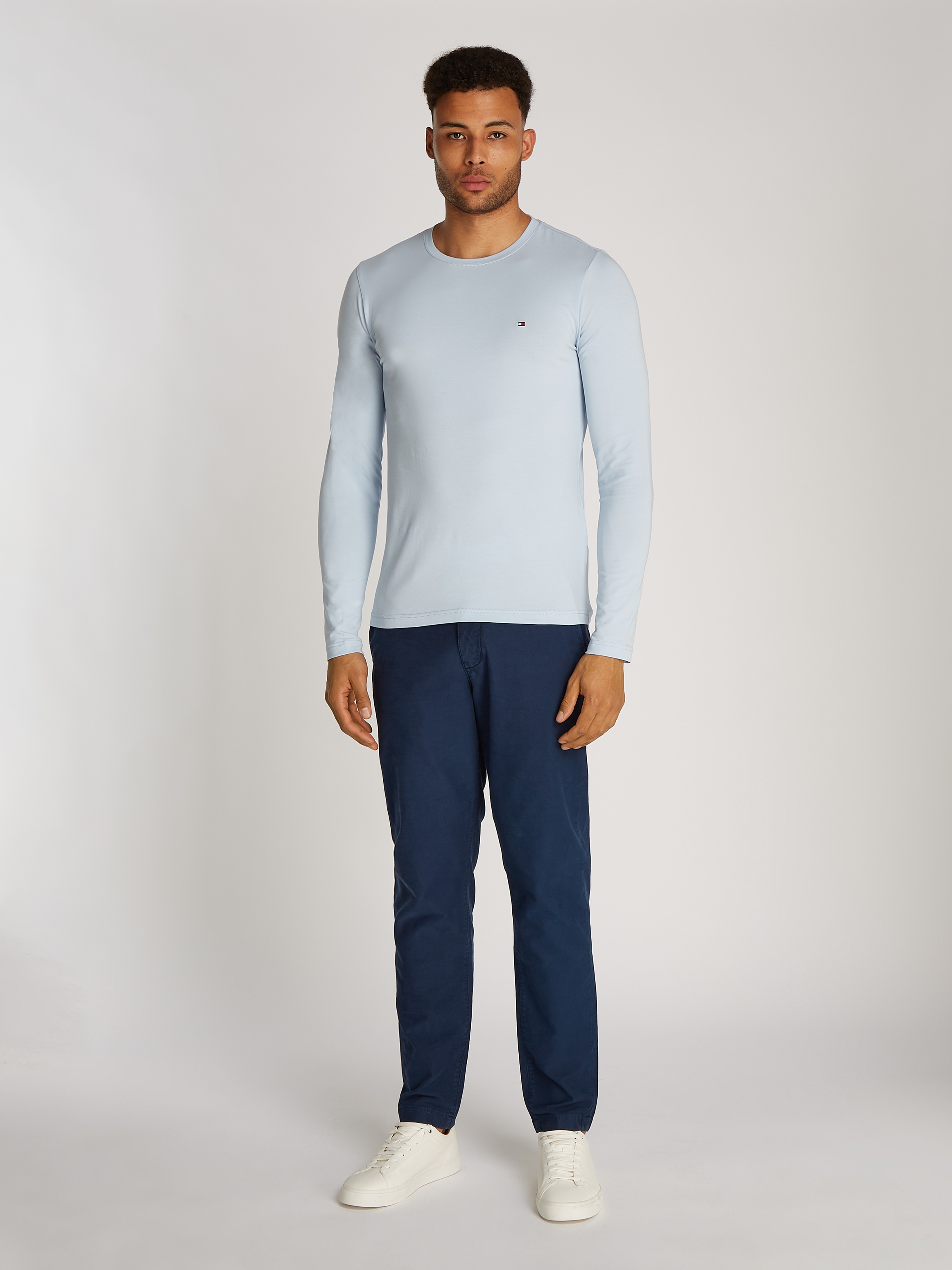 Tommy Hilfiger Langarmshirt »STRETCH SLIM FIT LONG SLEEVE«, aus Baumwollstretch