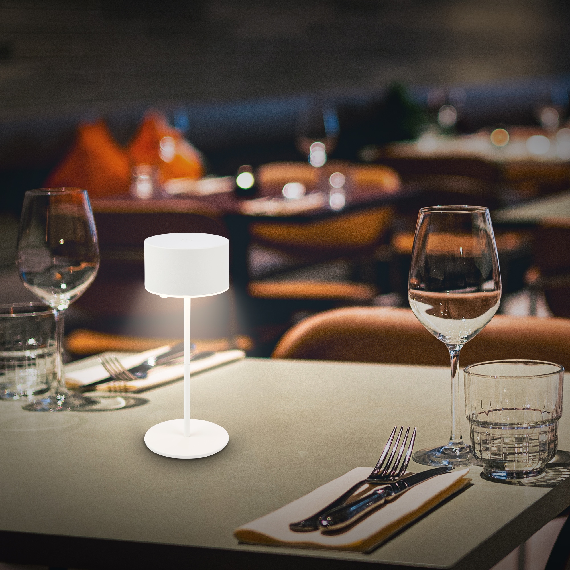 Briloner Leuchten LED Tischleuchte »KIRA« LED-Modul 1 Stk. Warmweiß 8x19 cm, Akku tauschbar, Indoor/Outdoor, Wohnzimmer, Flur, Balkon