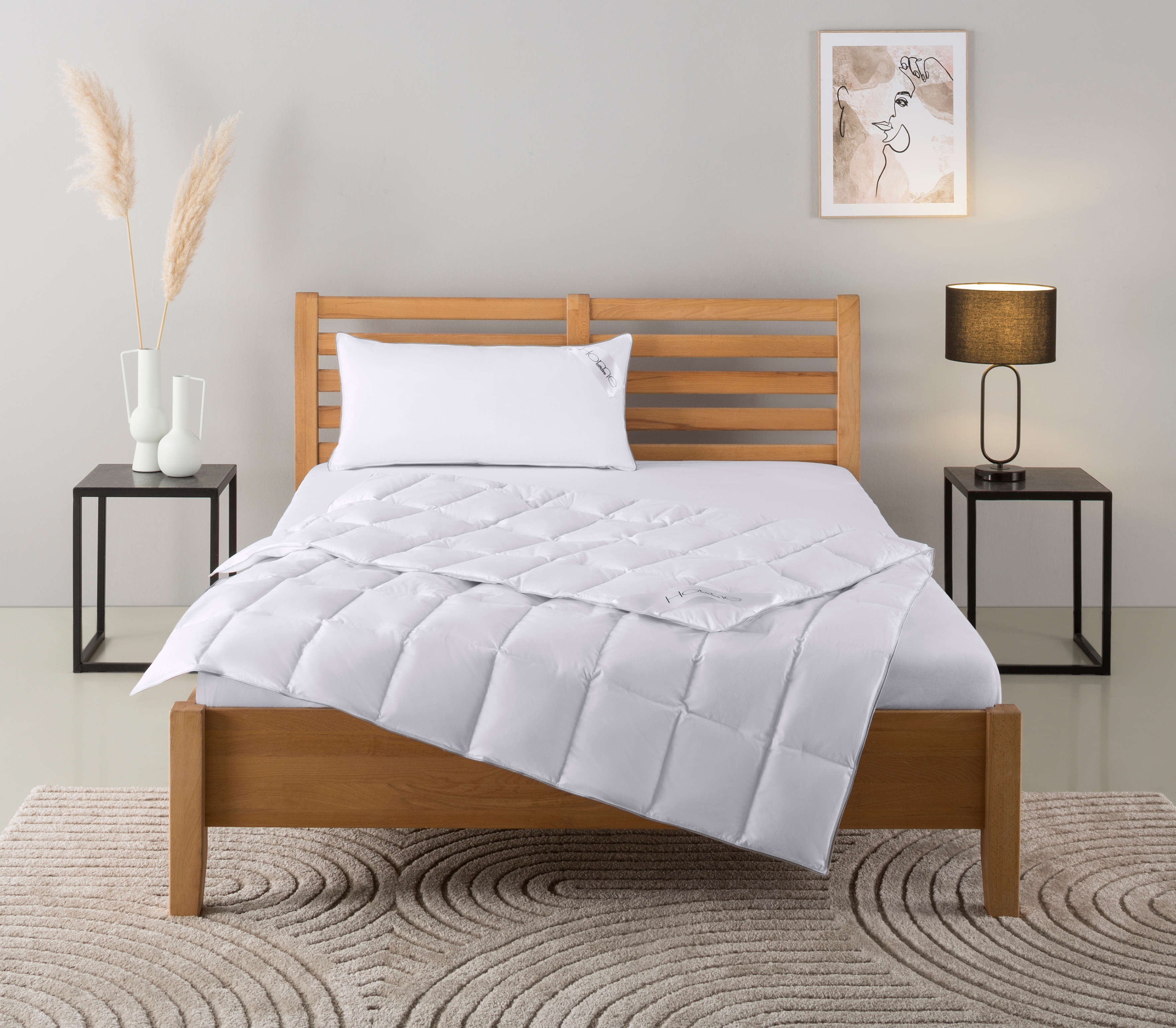 Home Affaire Daunenbettdecke + Kopfkissen »TAMINS in weiß, Größe B/L: 40 cm x 80 cm Anzahl Teile 1