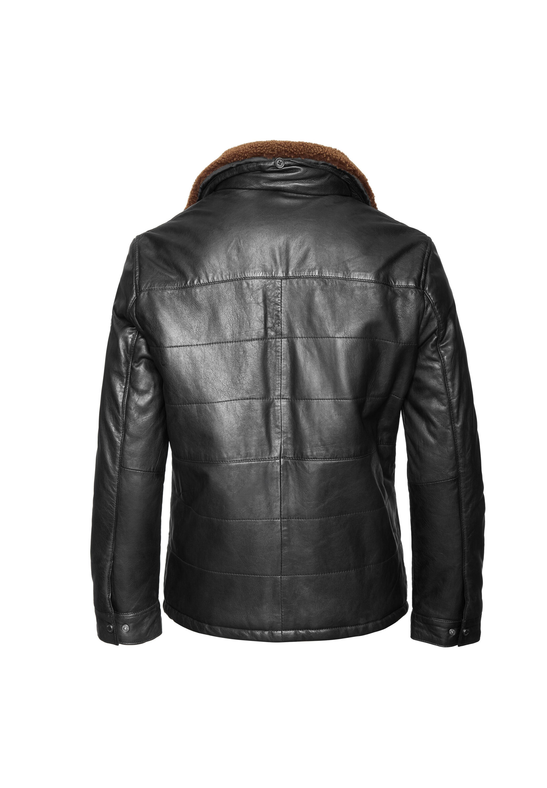 bugatti Lederjacke »BUMARCELLO« ohne Kapuze mit weichem Stehkragen