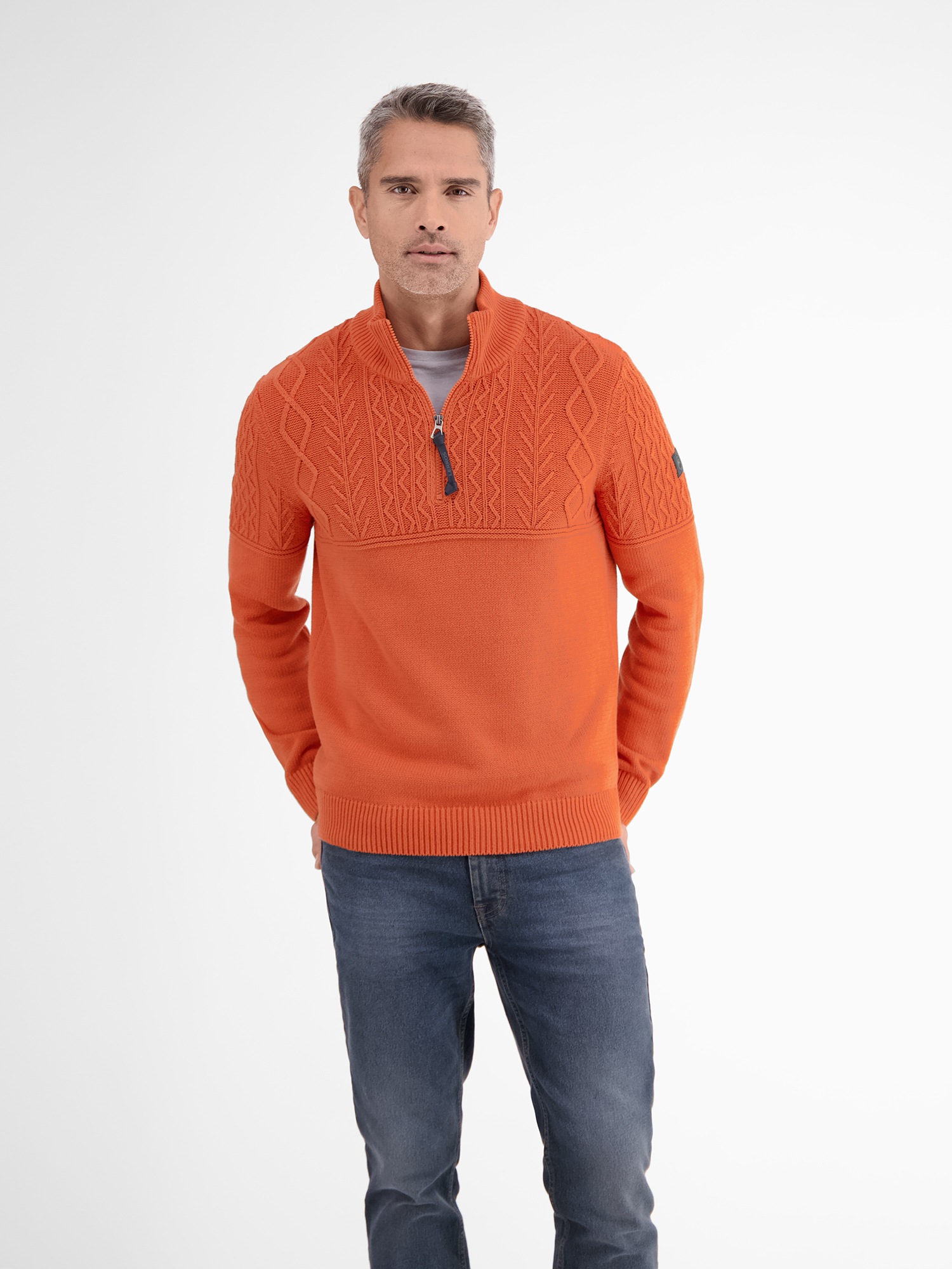 LERROS Strickpullover »LERROS Stricktroyer mit Cable-Muster«