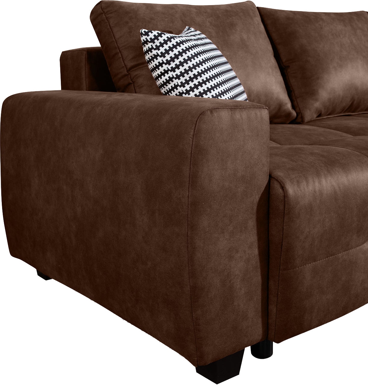 COLLECTION AB Schlafsofa »Bella, B: 241 cm, Liegefl. 142x194 cm« mit Bettfunktion, Bettkasten & 2 Zierkissen, Federkern