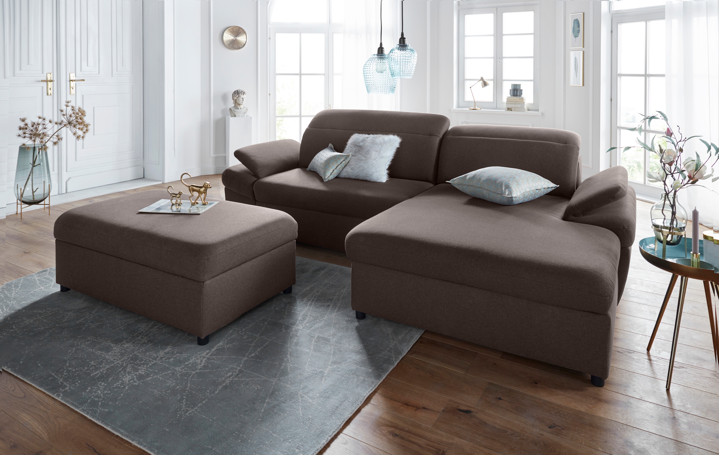 exxpo - sofa fashion Hocker »Kyoto Bankhocker mit Staufach unter der Sitzfläche«