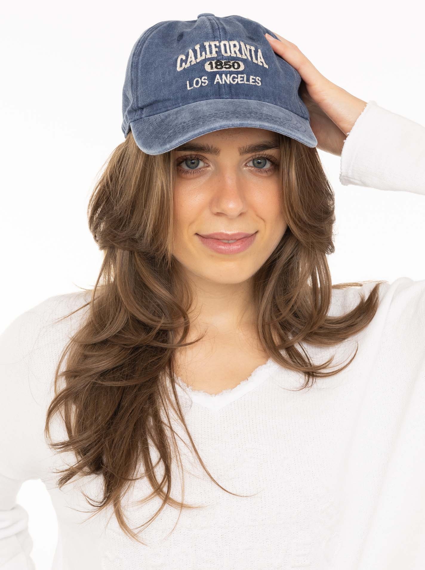 Zwillingsherz Baseball Cap »"California"« Vintage Look, Statement Stickerei