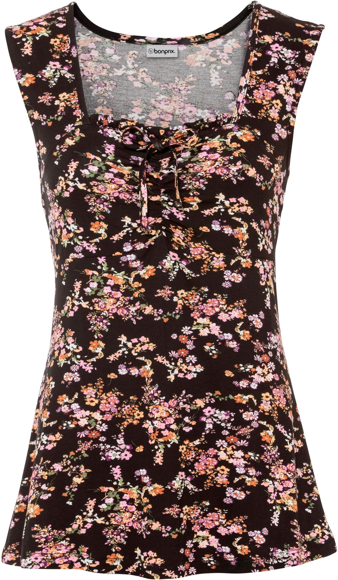 bonprix Shirttop »Top aus Viskose-Mix« ärmelloses Design, figurbetonte Passform, femininer Stil