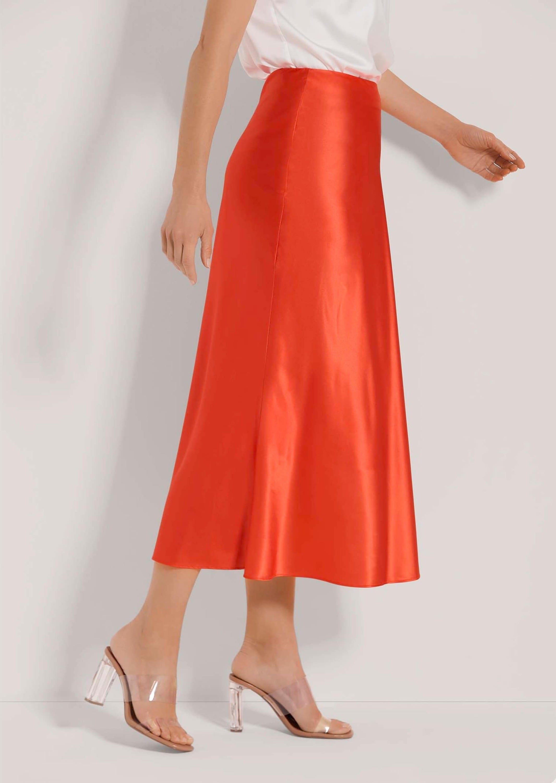 MADELEINE Midirock »Midirock Midi Satinrock für elegante Anlässe«