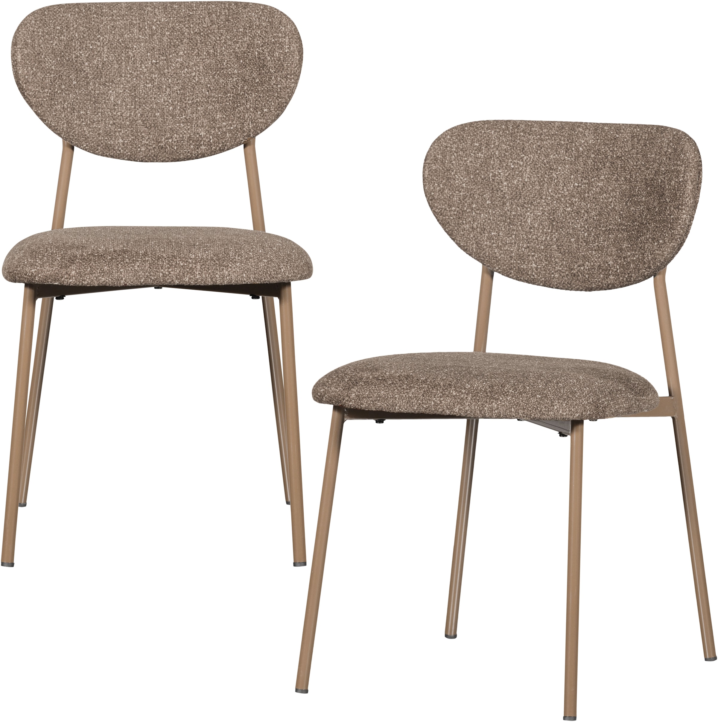WOOOD Esszimmerstuhl »Valor aus Webstoff mit Metallgestell stapelbar H 77 x B 46 cm« (Set) 2 Stk.(Set, 2 St) Sehr hohe Verschleißfestigkeit, Breite 46 cm