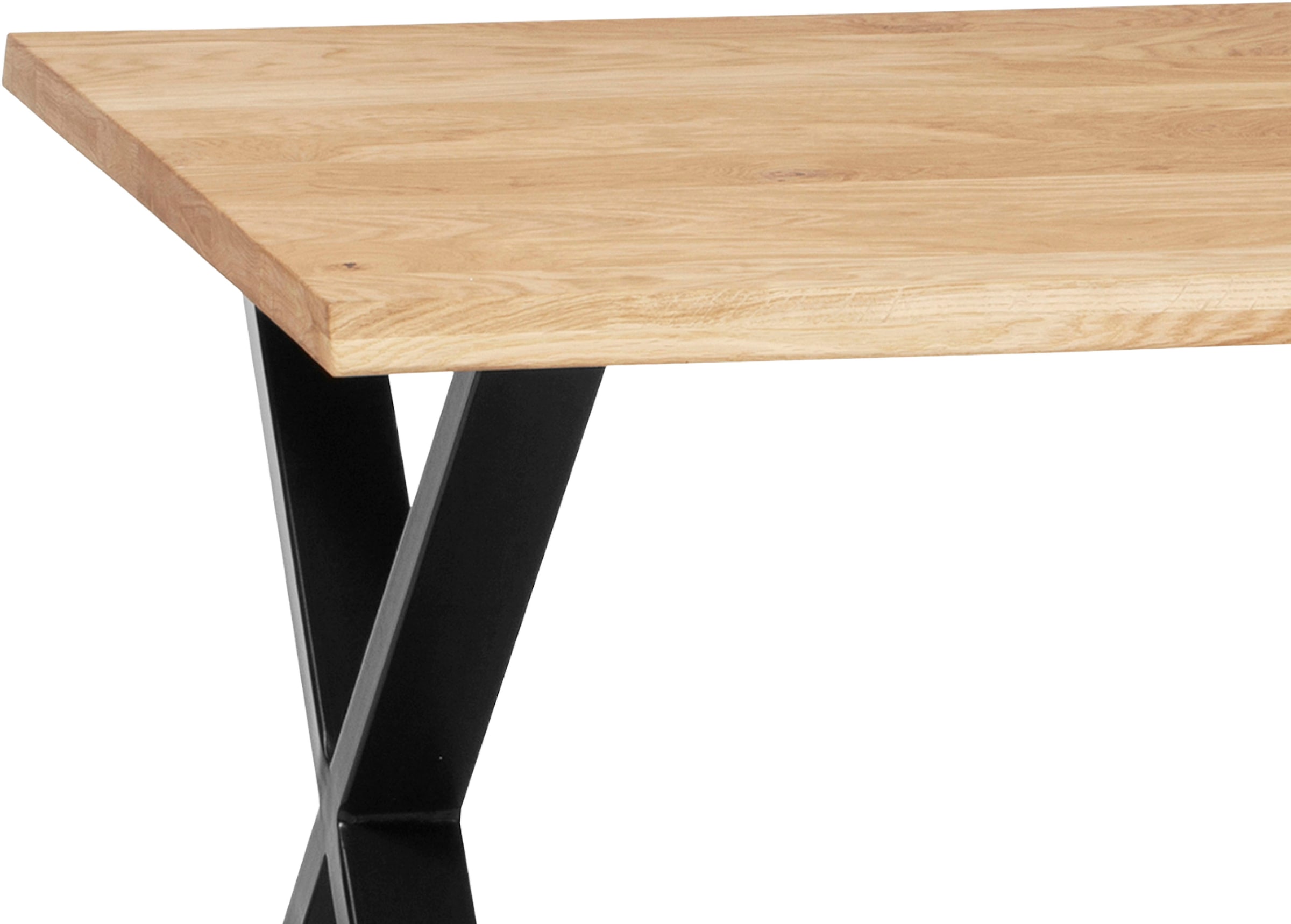 OMG Design Esstisch »Glasgow« 1 Stk. tlg. Eiche Massivholz geölt, mit Metall-Gestell