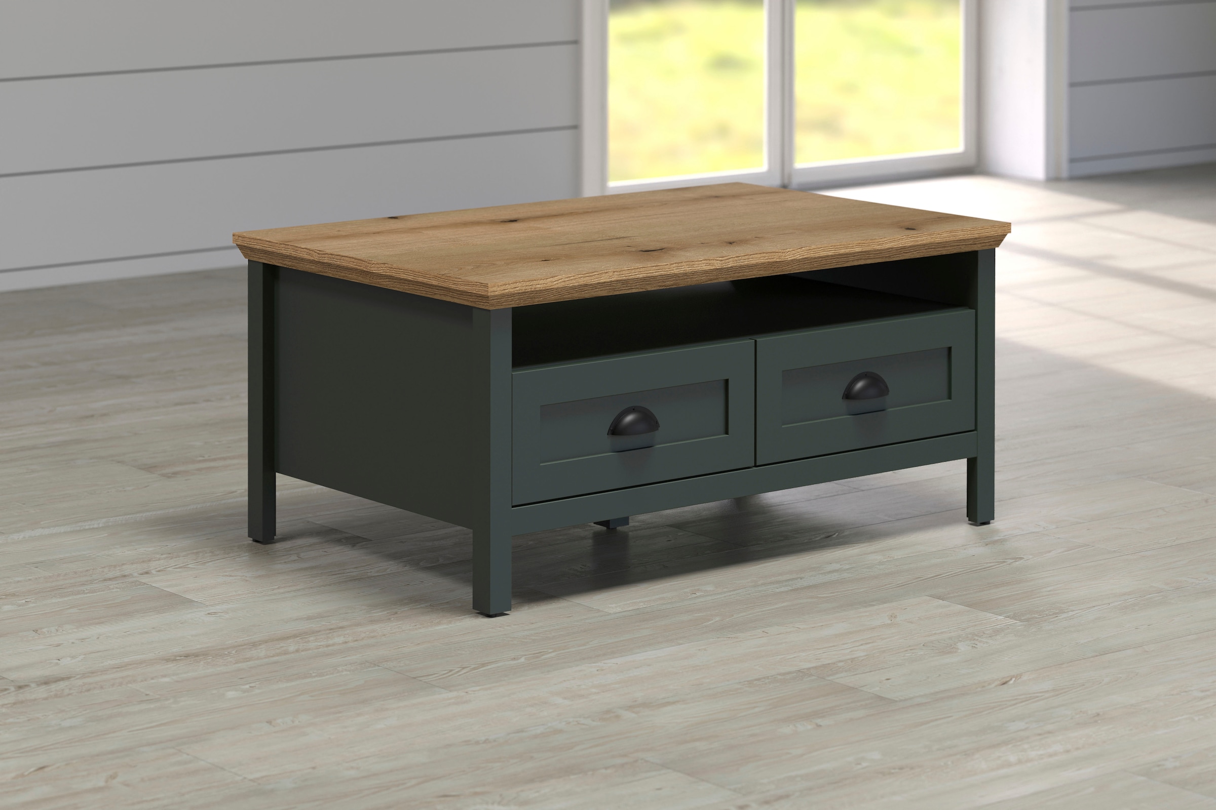 Home affaire Couchtisch »Vienna« 1 Stk. tlg. Sofatisch mit 2 Schubladen und Ablagefläche - (B/T/H) 101/60/45 cm