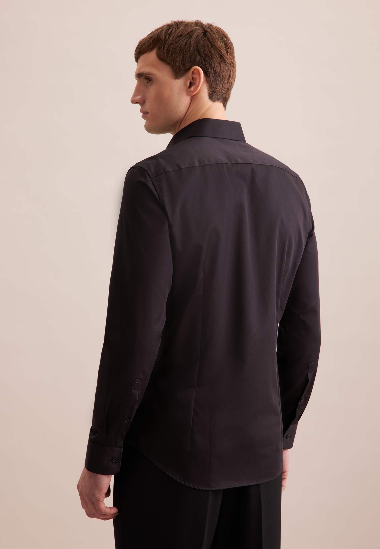 seidensticker Businesshemd »Schwarze Rose« Shaped 1/1 Kentkragen Uni