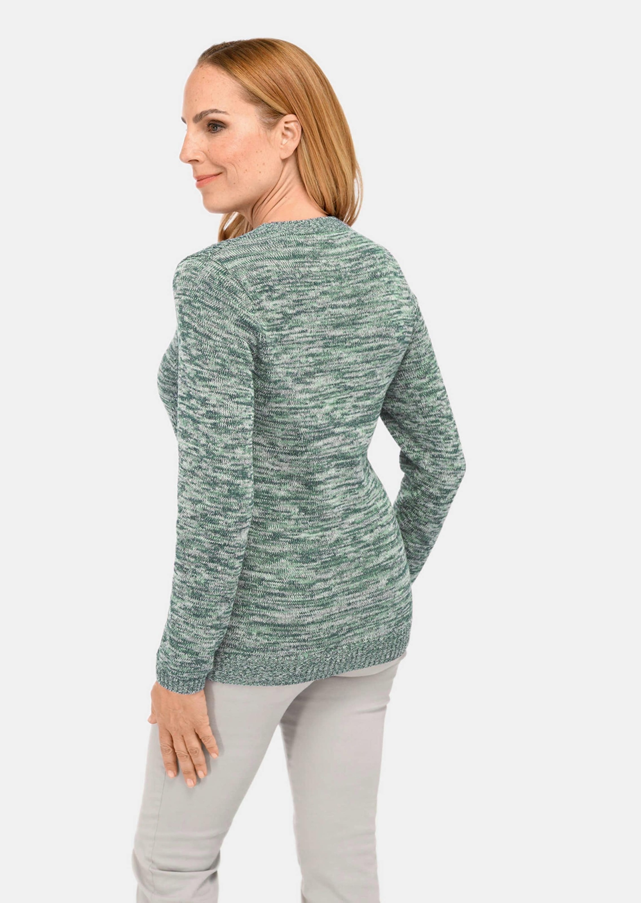 GOLDNER Strickpullover »Kurzgröße Pullover mit Glanzgarn«