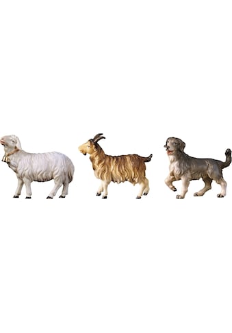 ULPE WOODART Krippenfigur »Schaf, Ziege, Hund, Weihnachtsdeko«, (Set, 3 St.),... kaufen