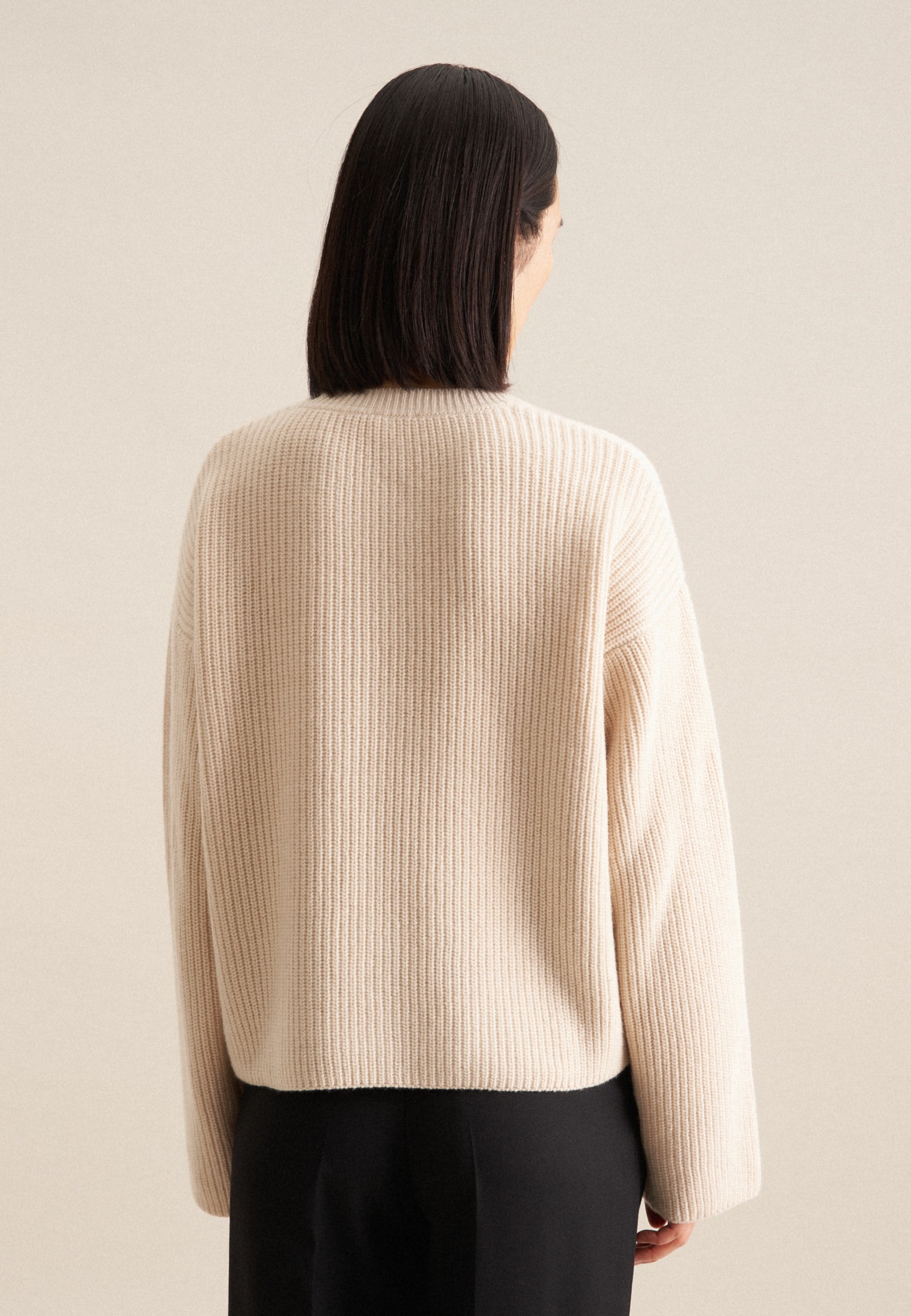 seidensticker Strickpullover »Schwarze Rose«, Langarm Rundhals Uni