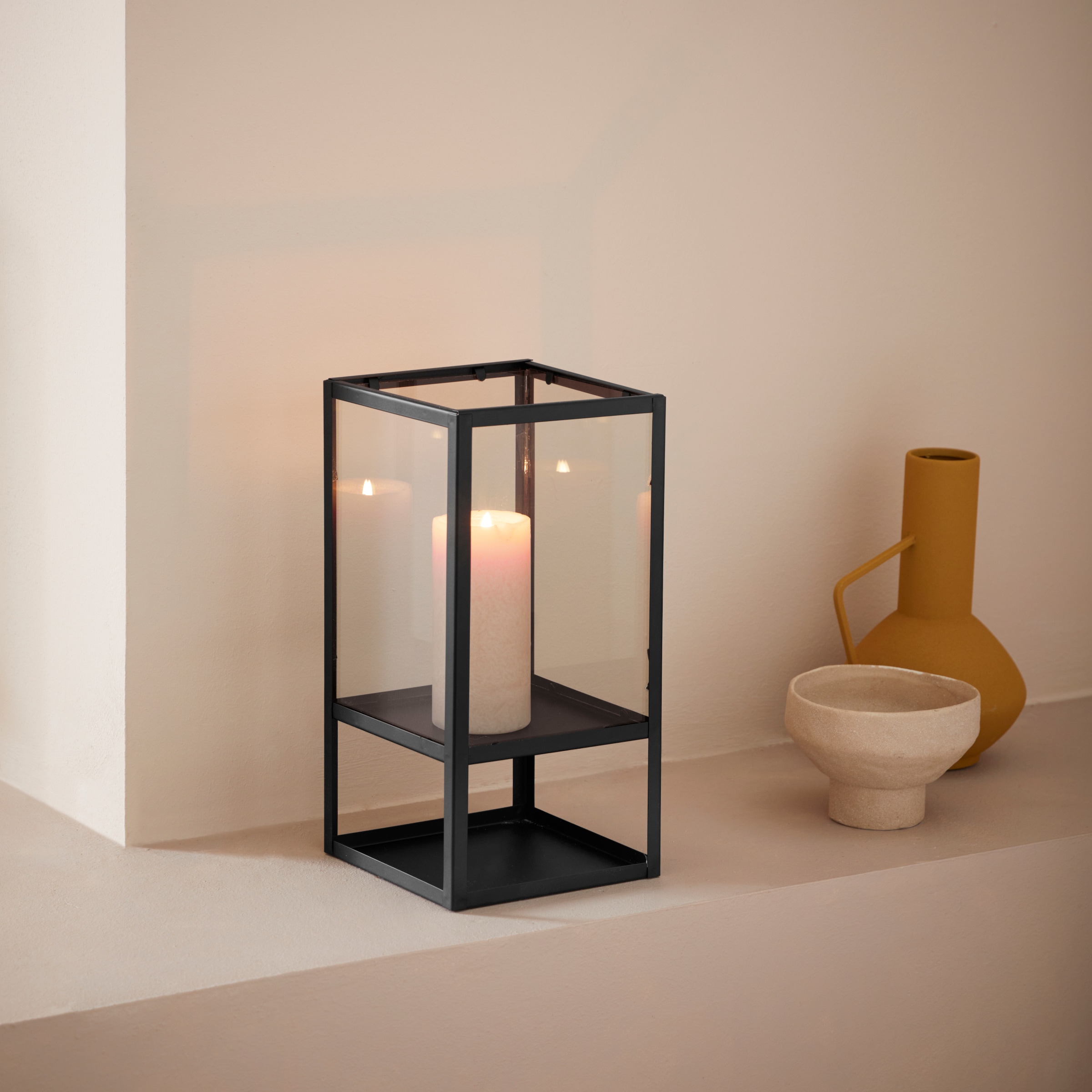 LeGer Home by Lena Gercke Windlicht »Zhara«, (1 St.), aus Metall und Glas