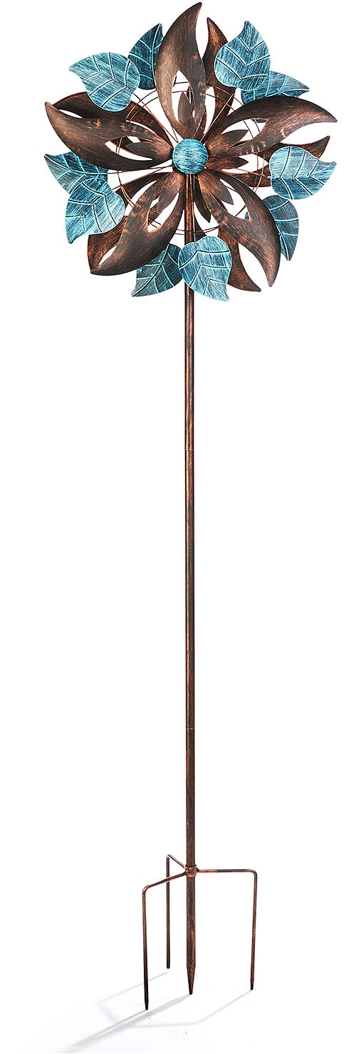 Locker Gartenstecker »Windrad Dekostecker ANEMOS« in braun, Größe 214 cm