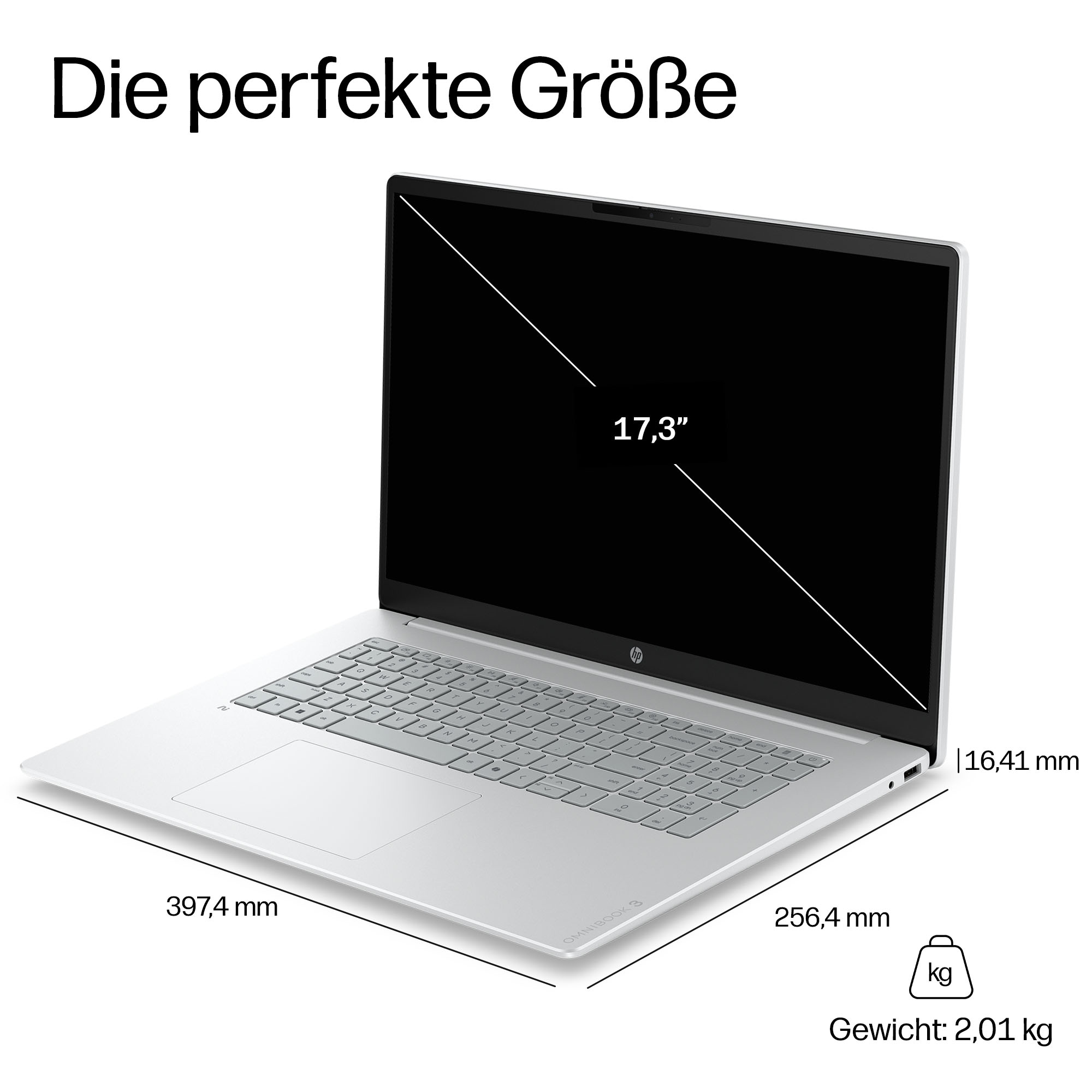 HP Notebook »OmniBook 3 17-dp0031ngx« 43,9 cm / 17,3 ″ 512 GB SSD