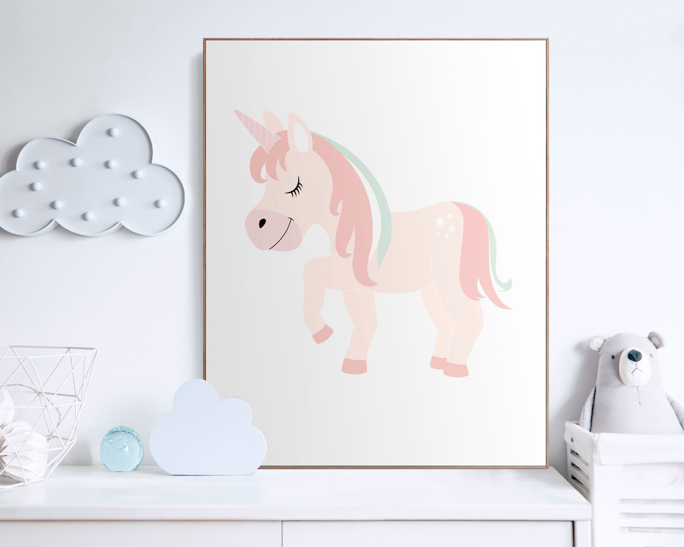 Reinders! Bild mit Rahmen »Pink Unicorn«, (1 St.)