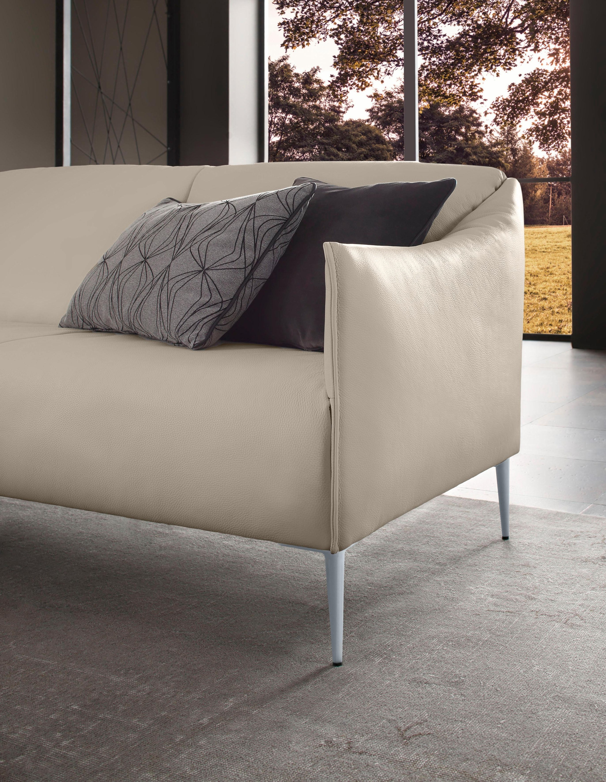 W.SCHILLIG 3-Sitzer »sally«, mit Metallfüßen in Silber matt, Breite 224 cm