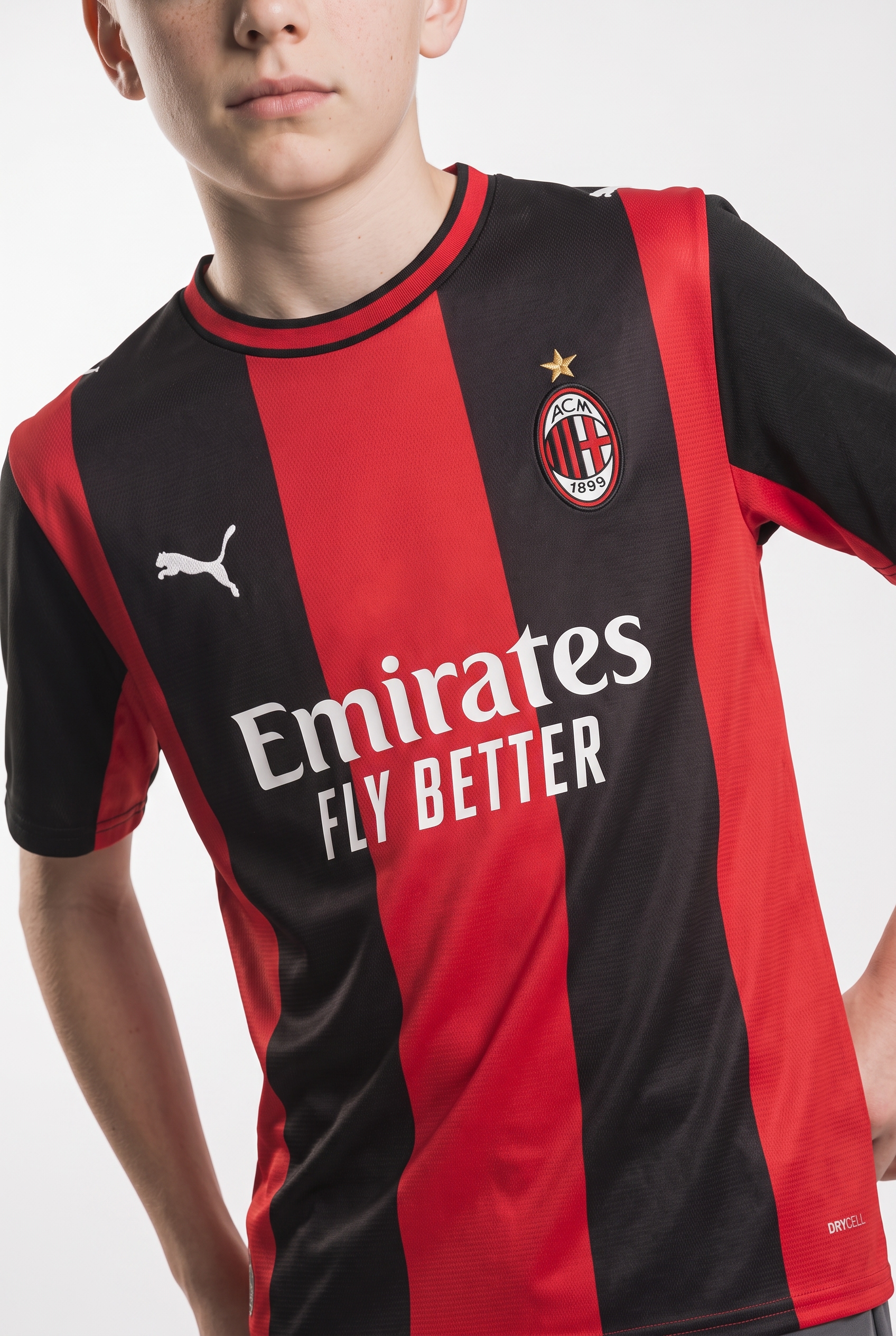 PUMA Fußballtrikot »ACM HOME JERSEY REPLICA JR« regular fit, für Jugendliche, Kurzarm, mit Rundhalsausschnitt