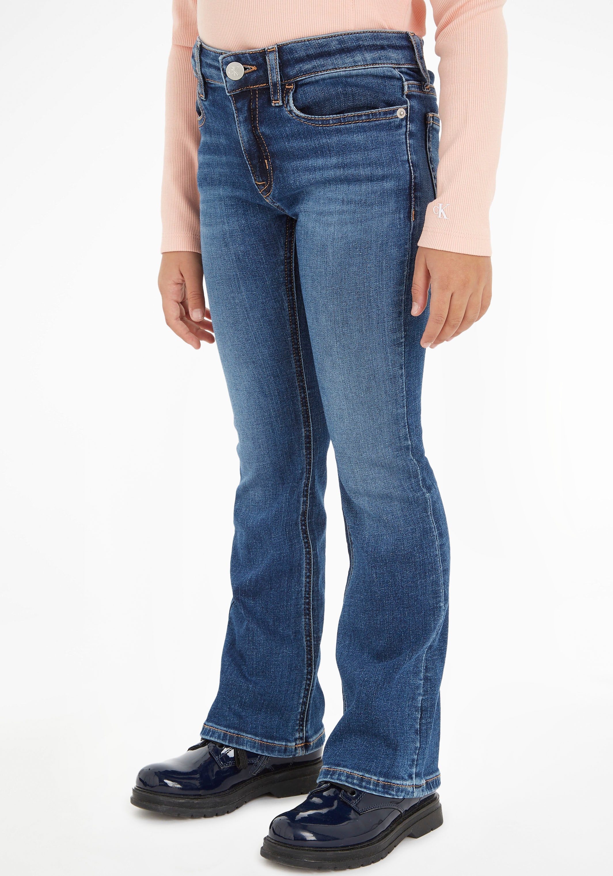Calvin Klein Jeans Schlagjeans »MR FLARE ESS DARK BLUE« bei OTTO | High Waist Jeans