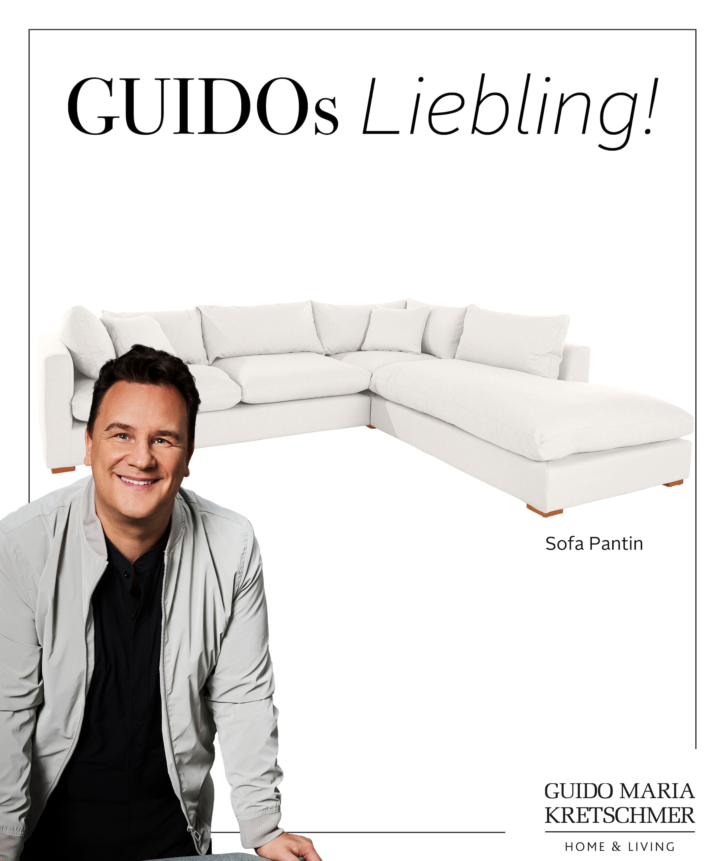 Guido Maria Kretschmer Home&Living Hocker »Pantin«, mit Federn und Daunen