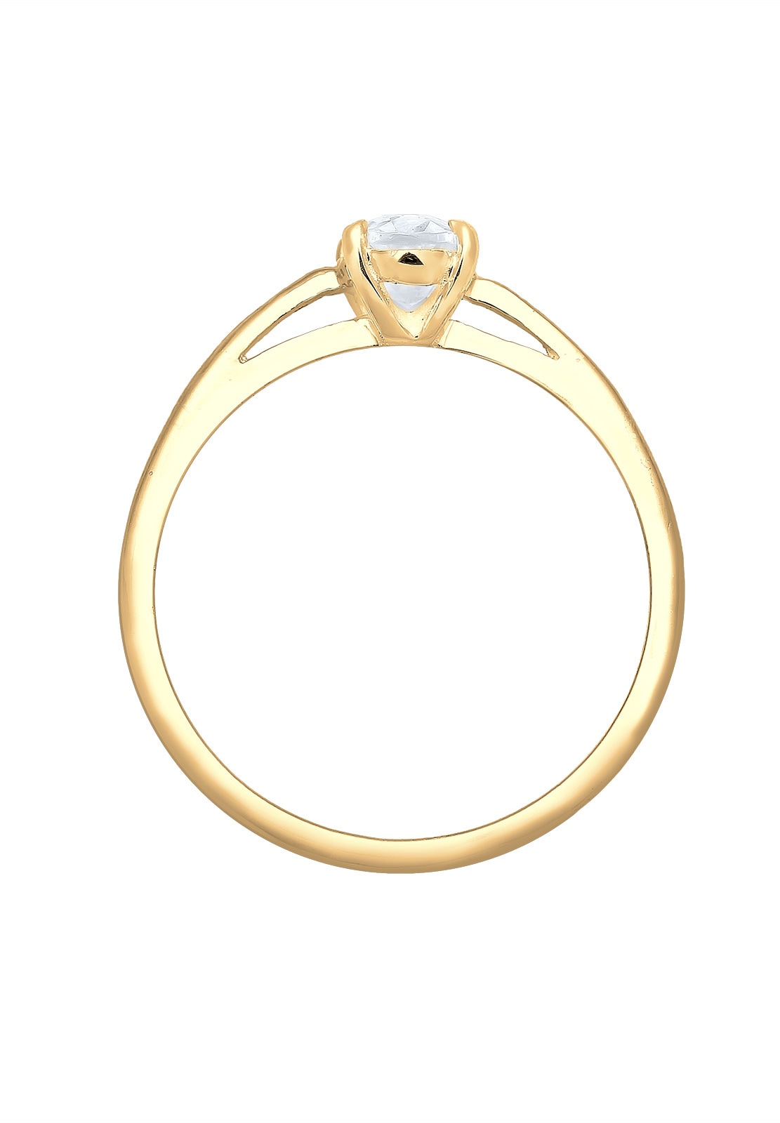 Elli Premium Verlobungsring »Ring Verlobungsring Topas Weiß 585 Gelbgold«