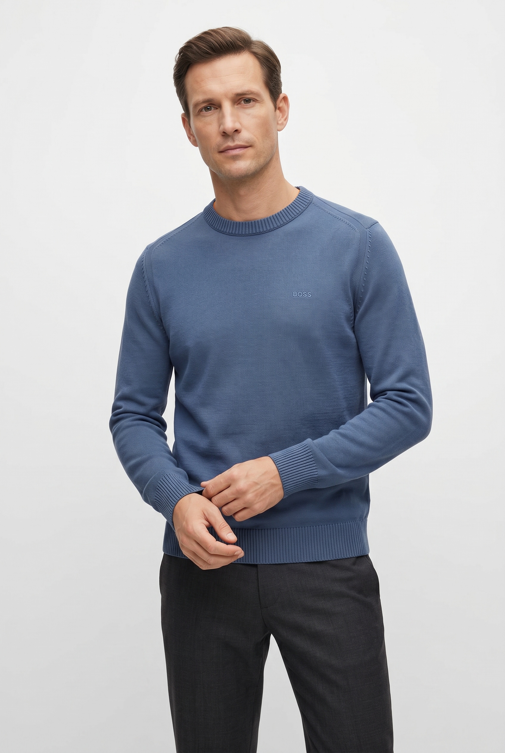 BOSS ORANGE Strickpullover »Avac« mit Schurwolle