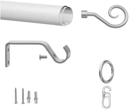 indeko Gardinenstange »Jena« Ø 13 mm 1 läufig-läufig ausziehbar stufenlos verstellbare Teleskopstange