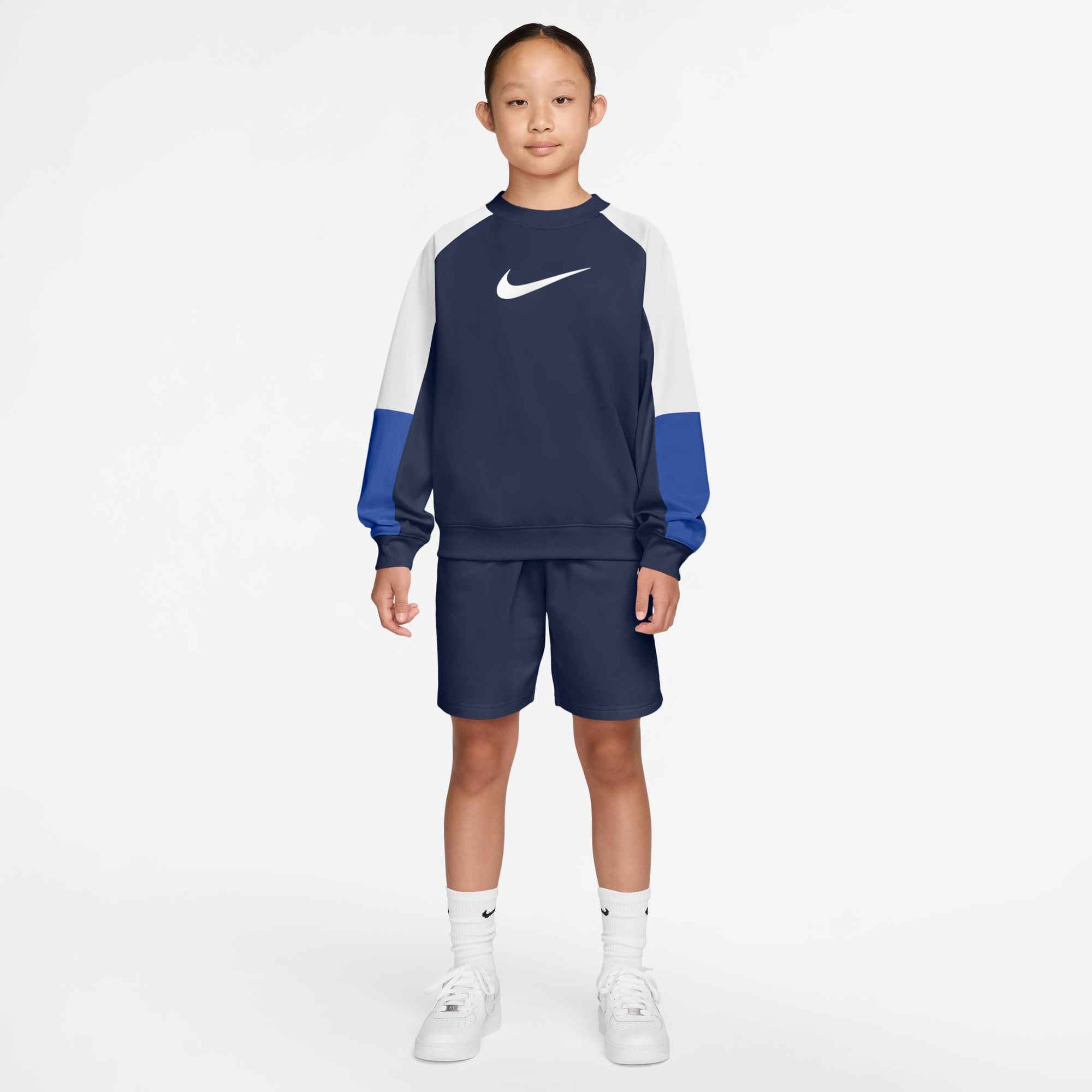 Nike Sportswear Trainingsanzug »K NSW SHORTS TRACKSUIT CREW« 2 zweiteiliges Set, mit Taschen oben und unten, schweißableitend